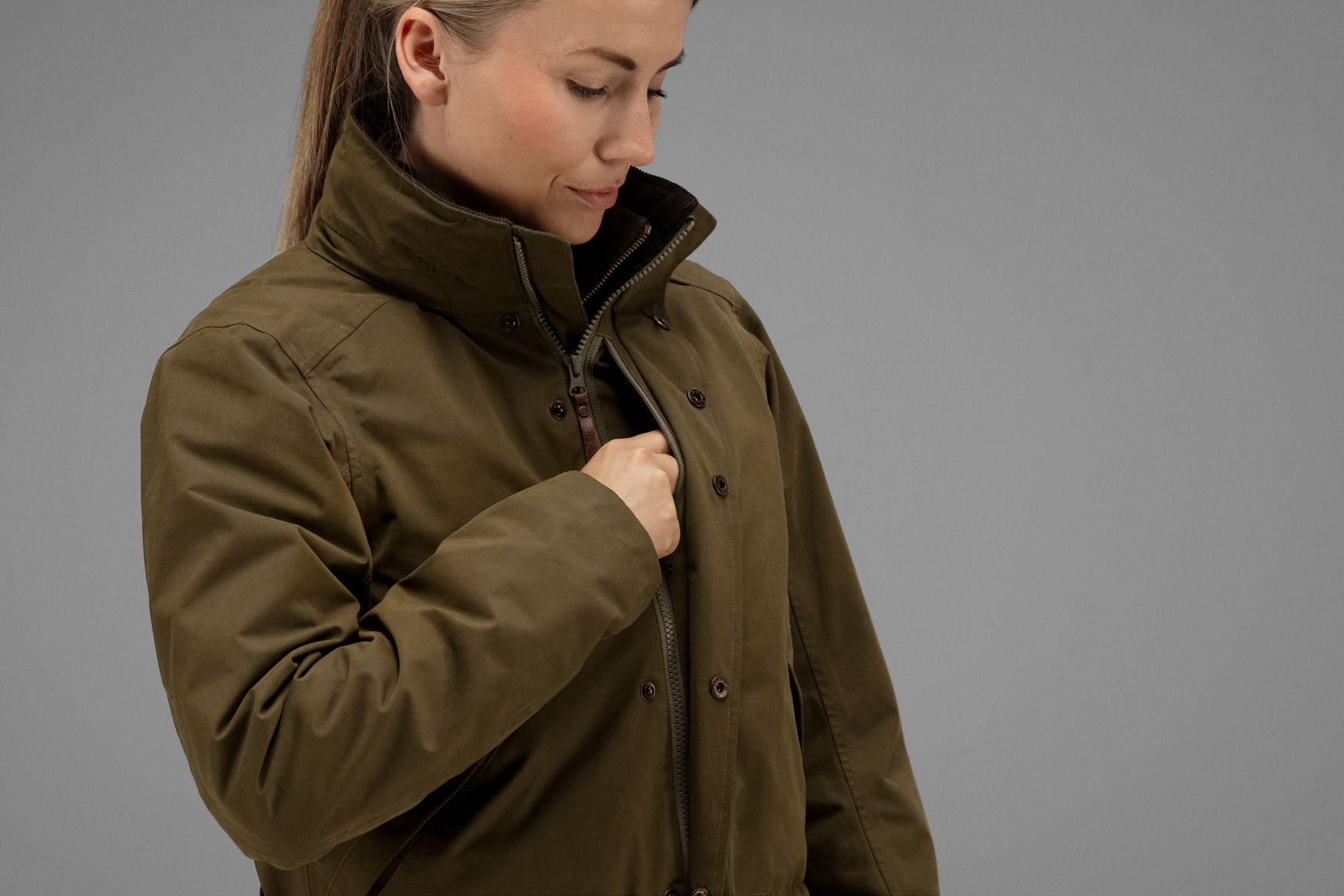 Retrieve Lady jakke - Warm olive