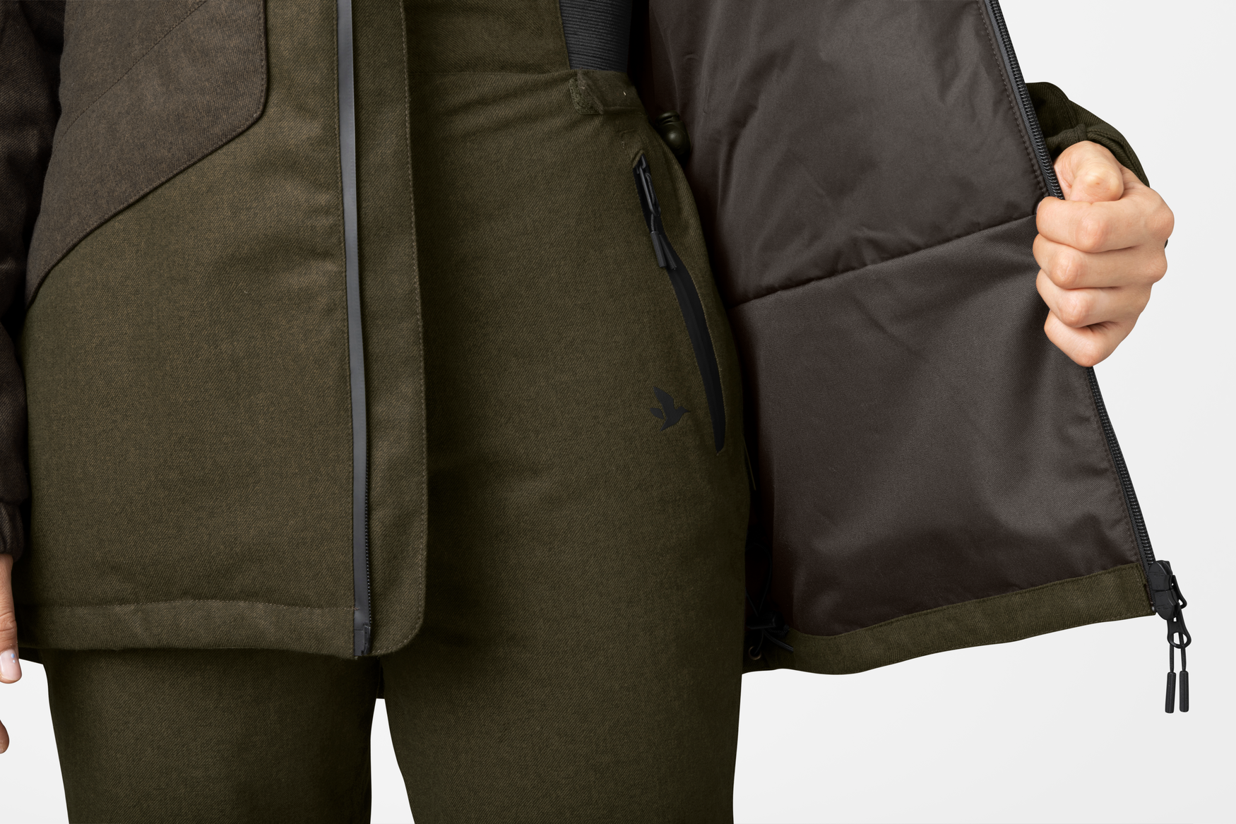 Avail Aya Insulated jakke - Pine green/Demitasse brown