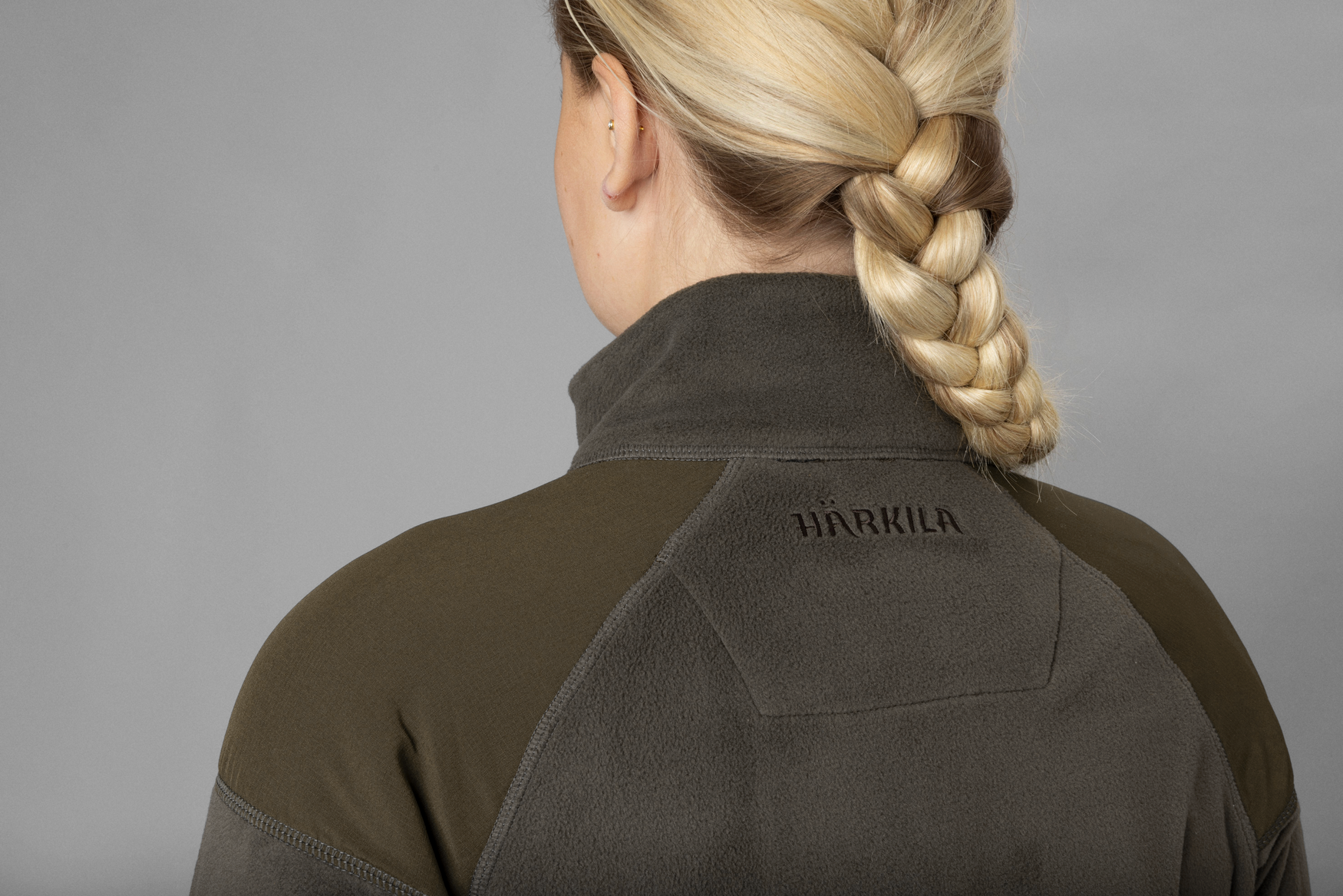 Vilja fleece til kvinder - Willow green/Shadow grey