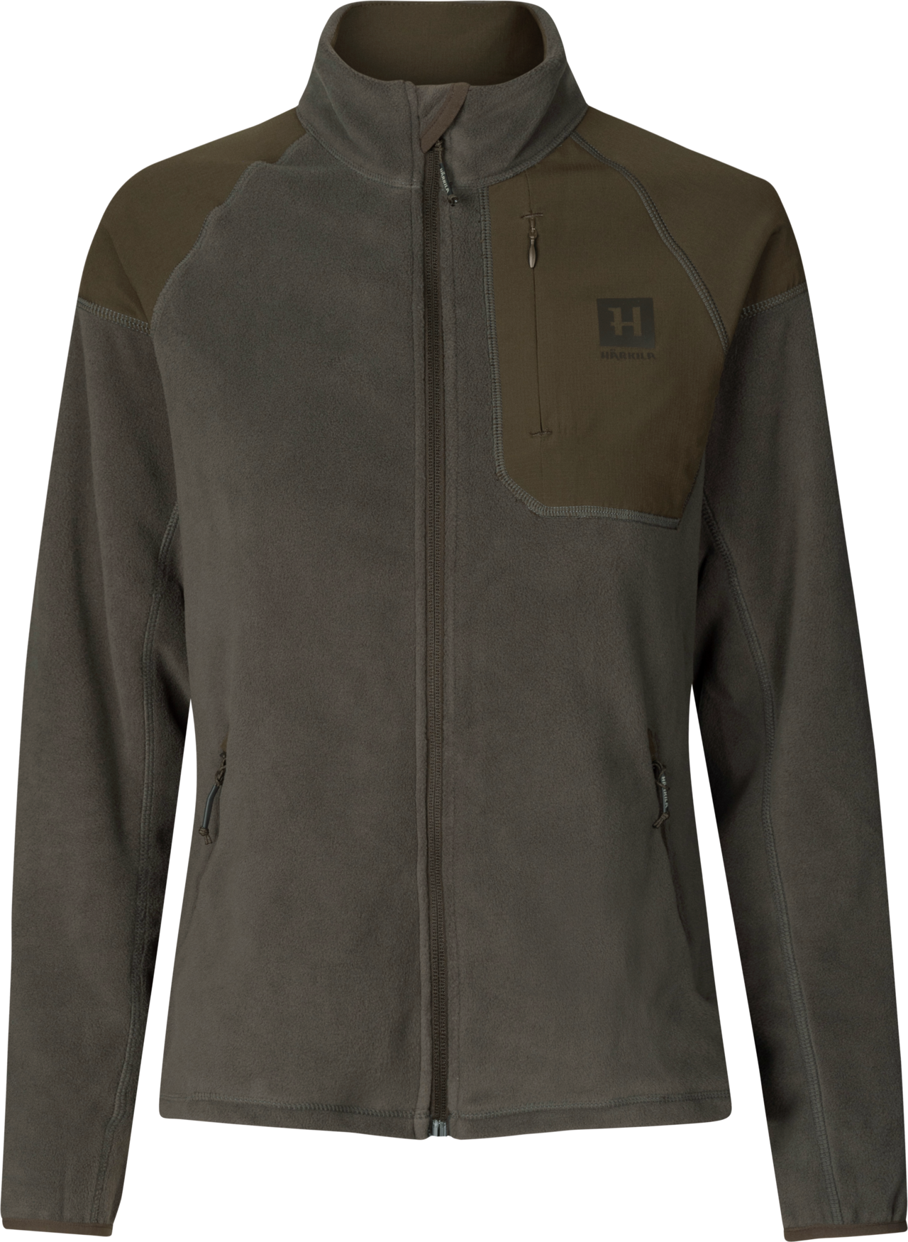 Vilja fleece til kvinder - Willow green/Shadow grey