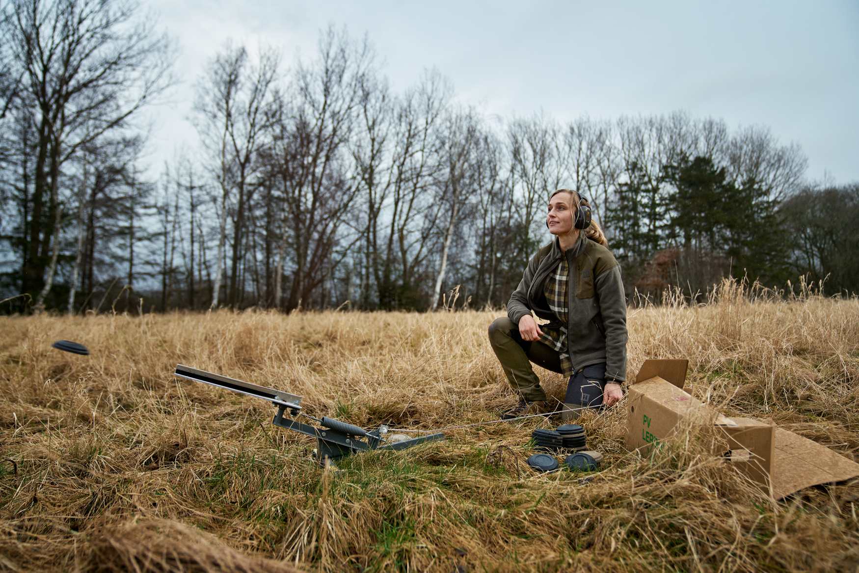 Vilja fleece til kvinder - Willow green/Shadow grey