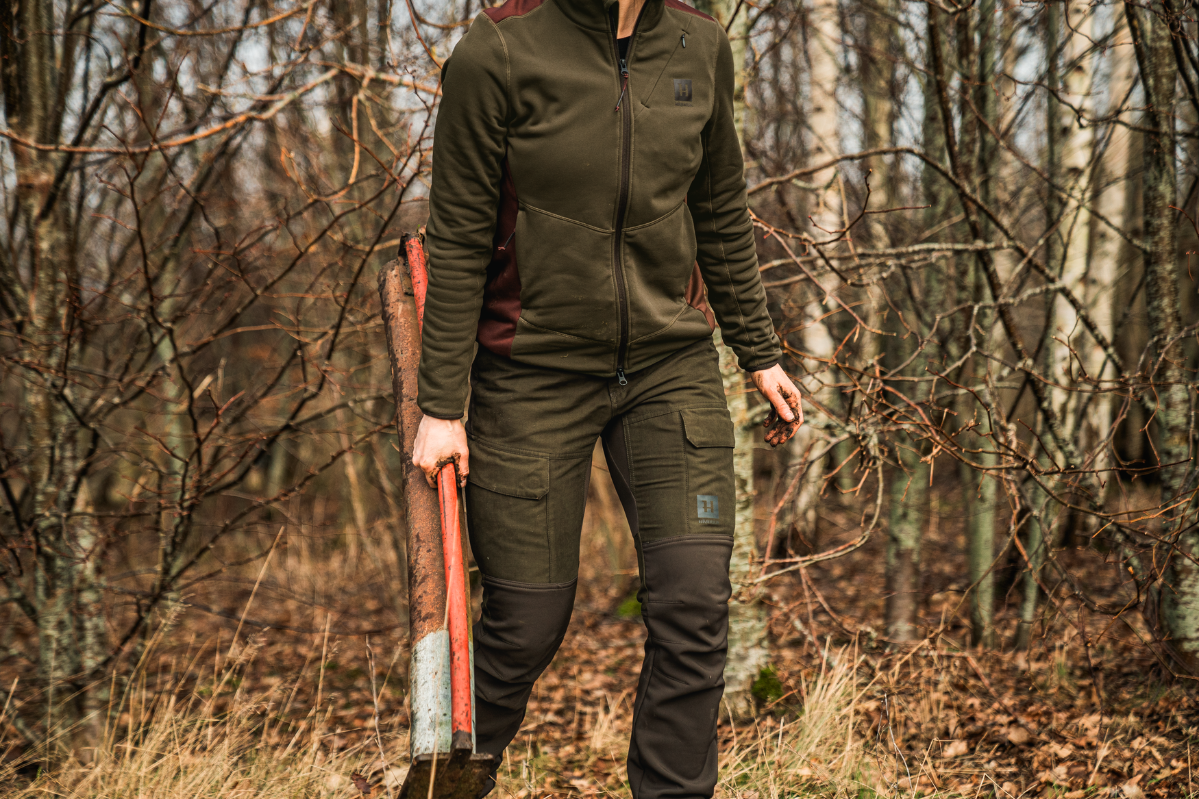 Härkila Scandinavian Hose Woman - Willow green/Deep brown