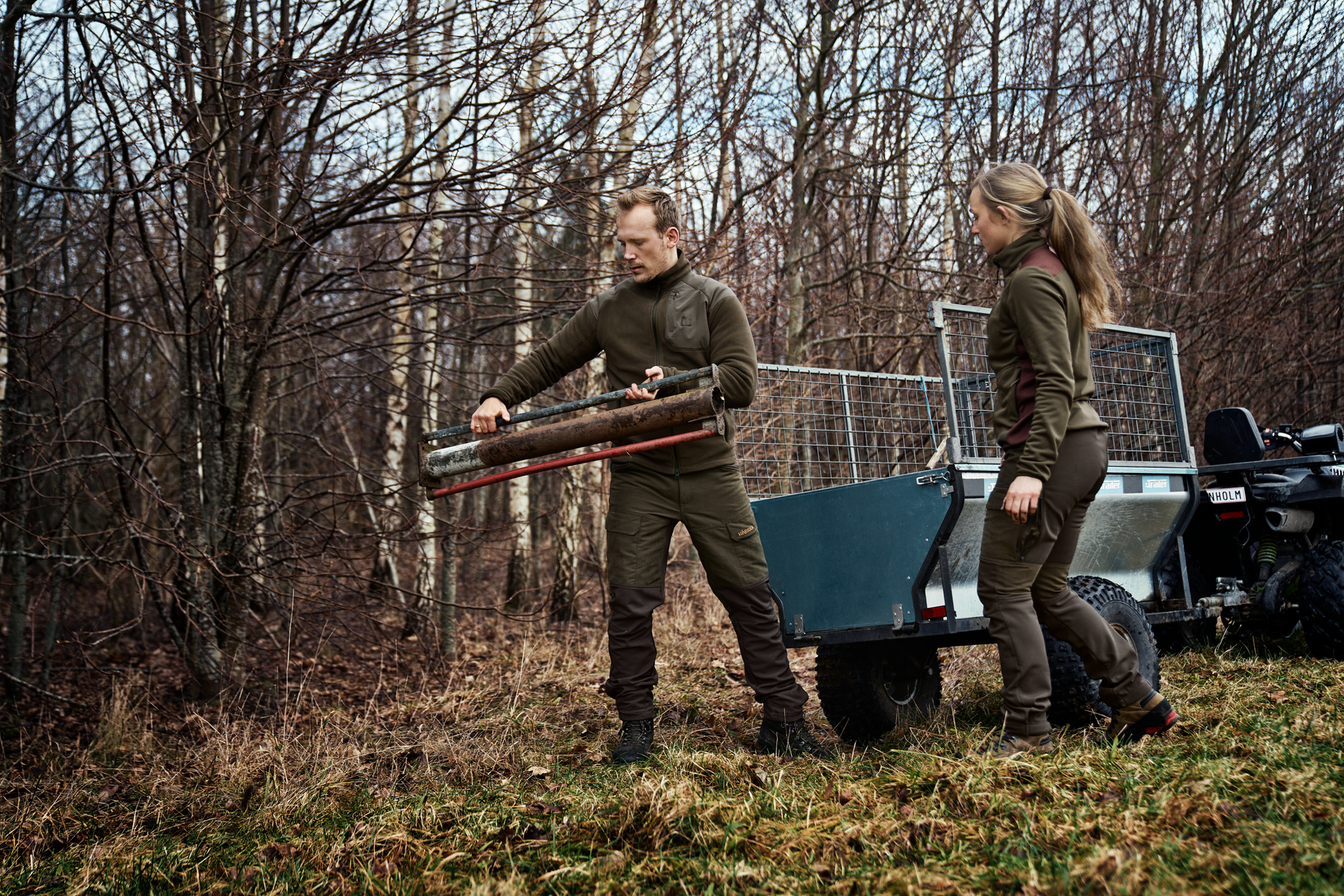 Härkila Scandinavian trousers Women - Willow green/Deep brown