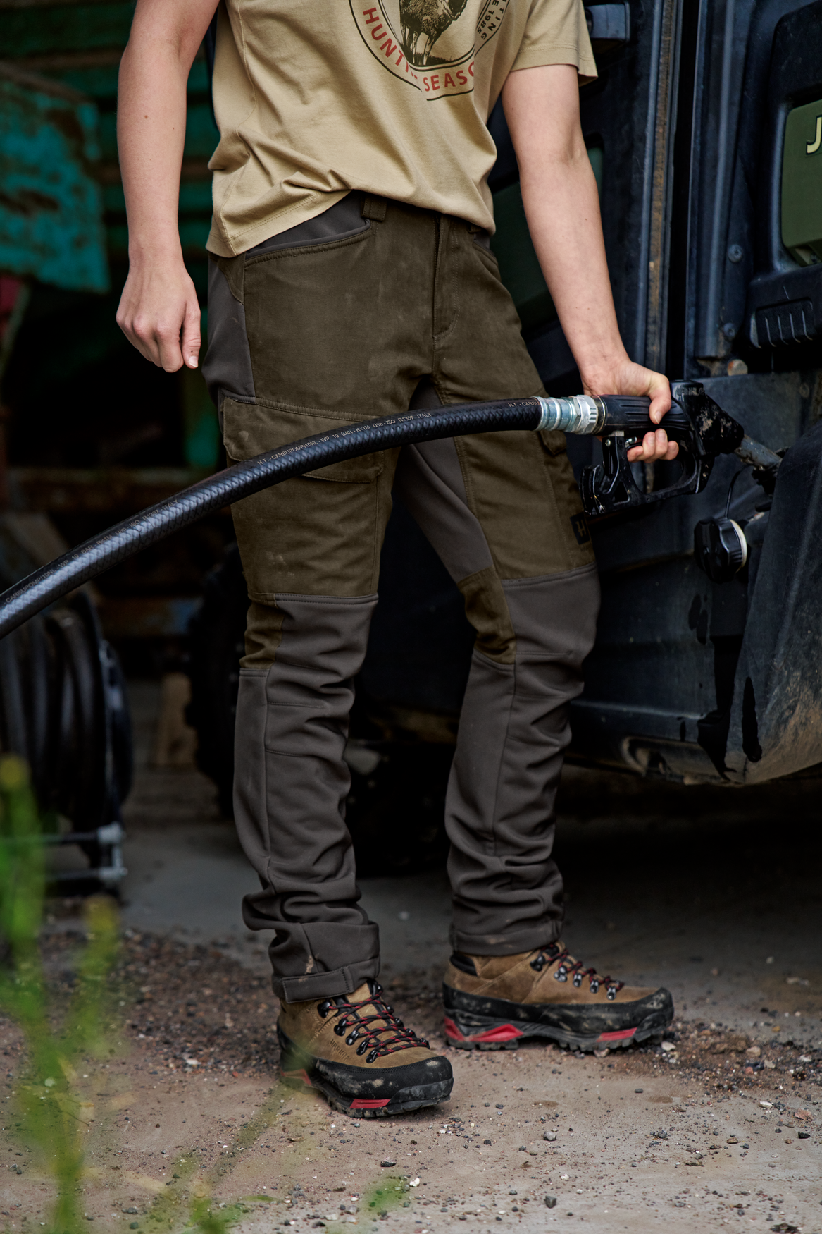 Härkila Scandinavian Hose Woman - Willow green/Deep brown