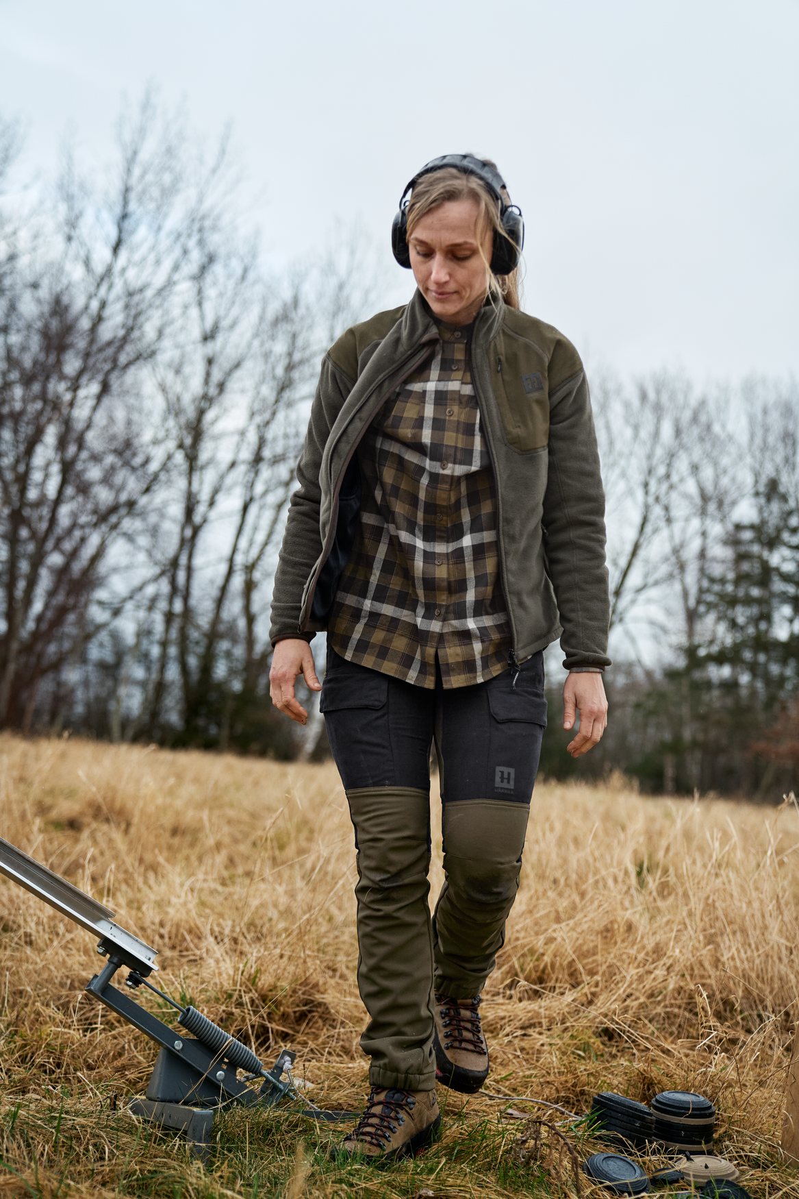 Härkila Scandinavian bukser til kvinder - Willow green/Deep well purple