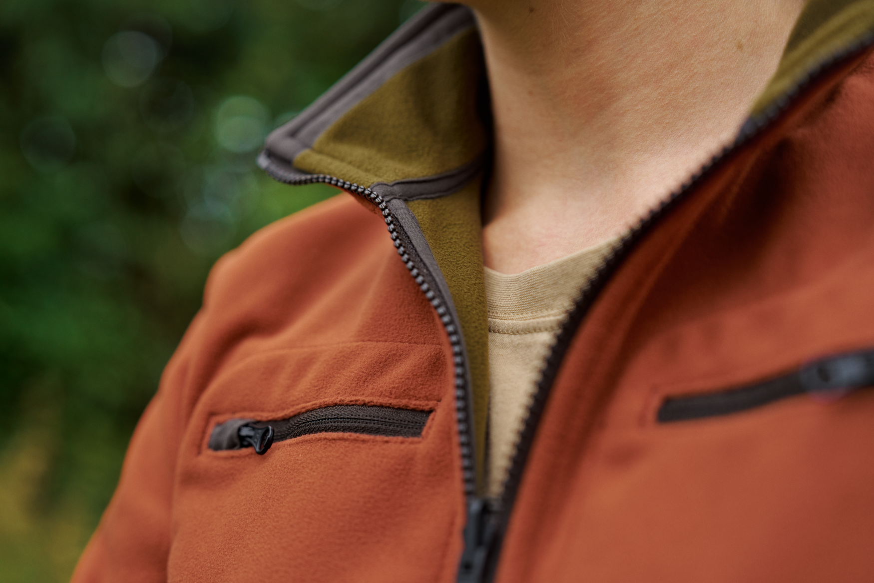 Kamko fleece Women - Dark olive/Arabian spice
