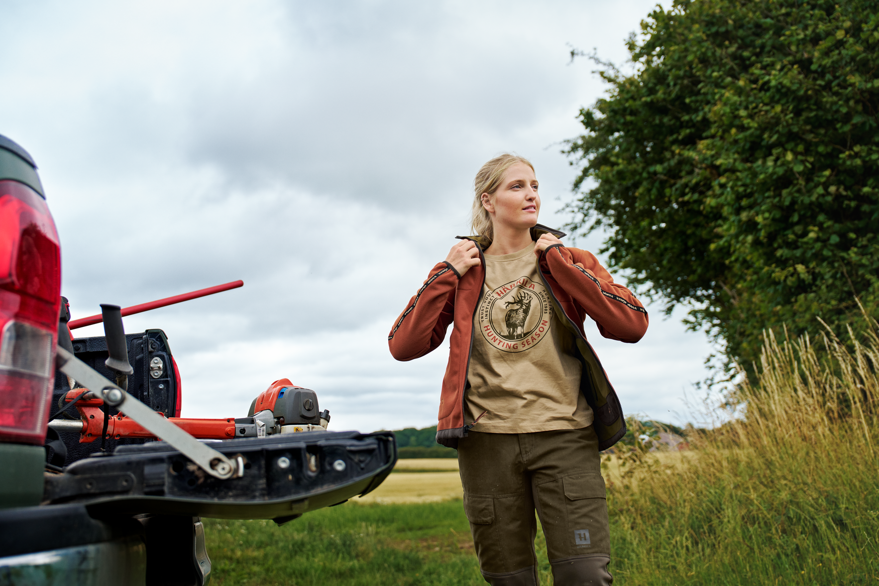 Kamko Fleece Femmes - Dark olive/Arabian spice