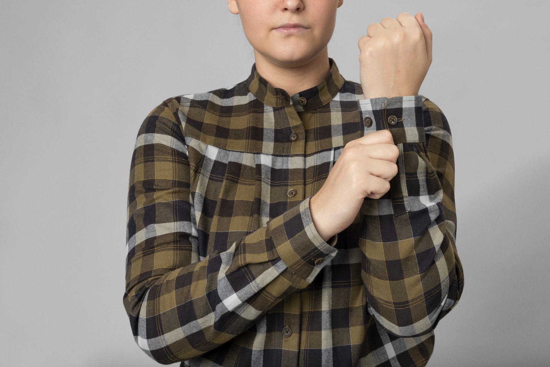 Sigrid L/S skjorte til kvinder - Willow green/Phantom
