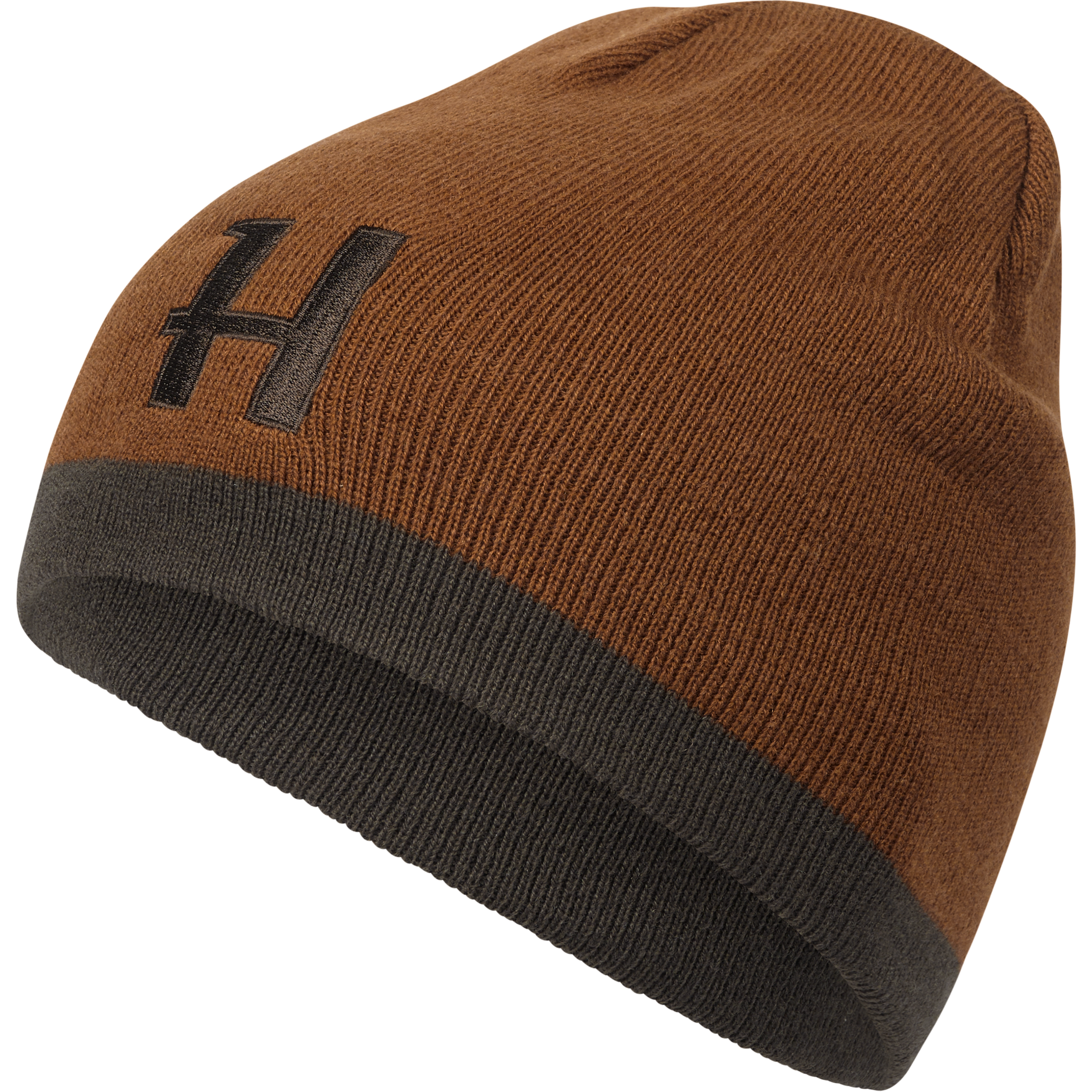 Härkila reversible beanie - Shadow brown/Rustique clay