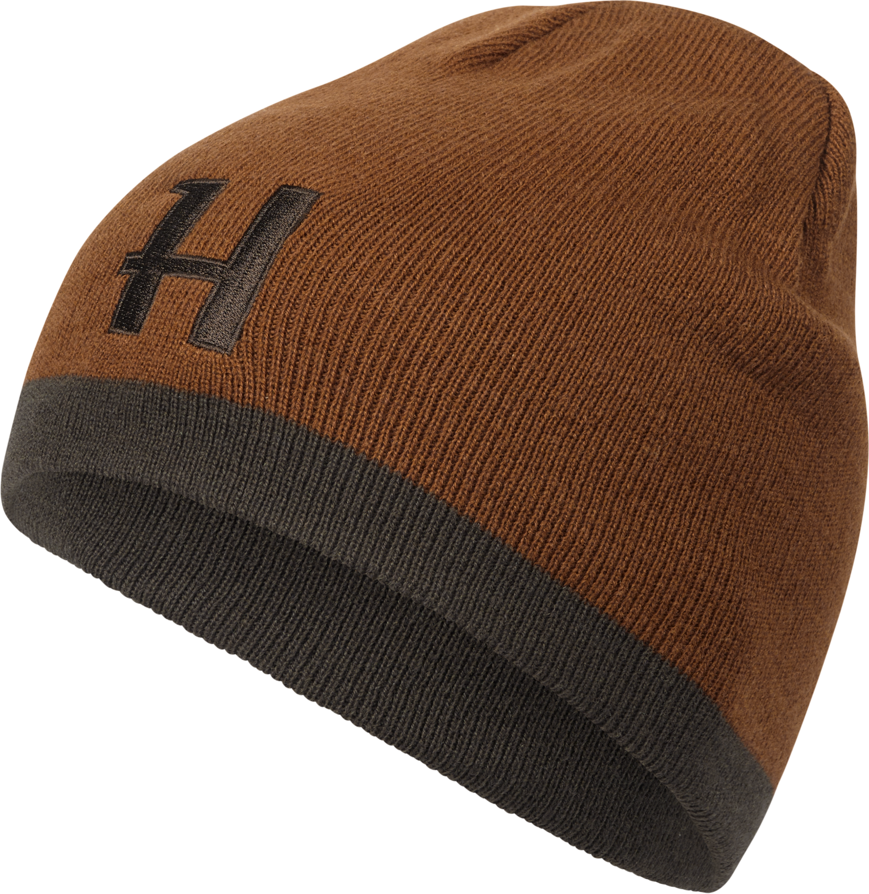 Härkila reversible beanie - Shadow brown/Rustique clay