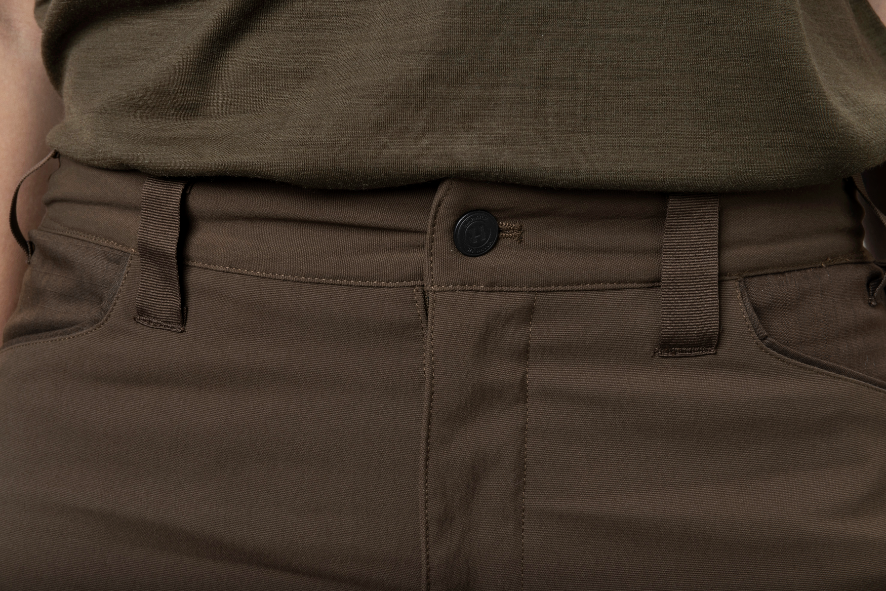 Runa trousers Women - Slate brown/Willow green