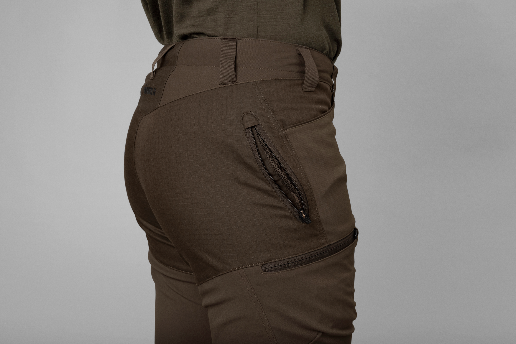 Runa trousers Women - Slate brown/Willow green
