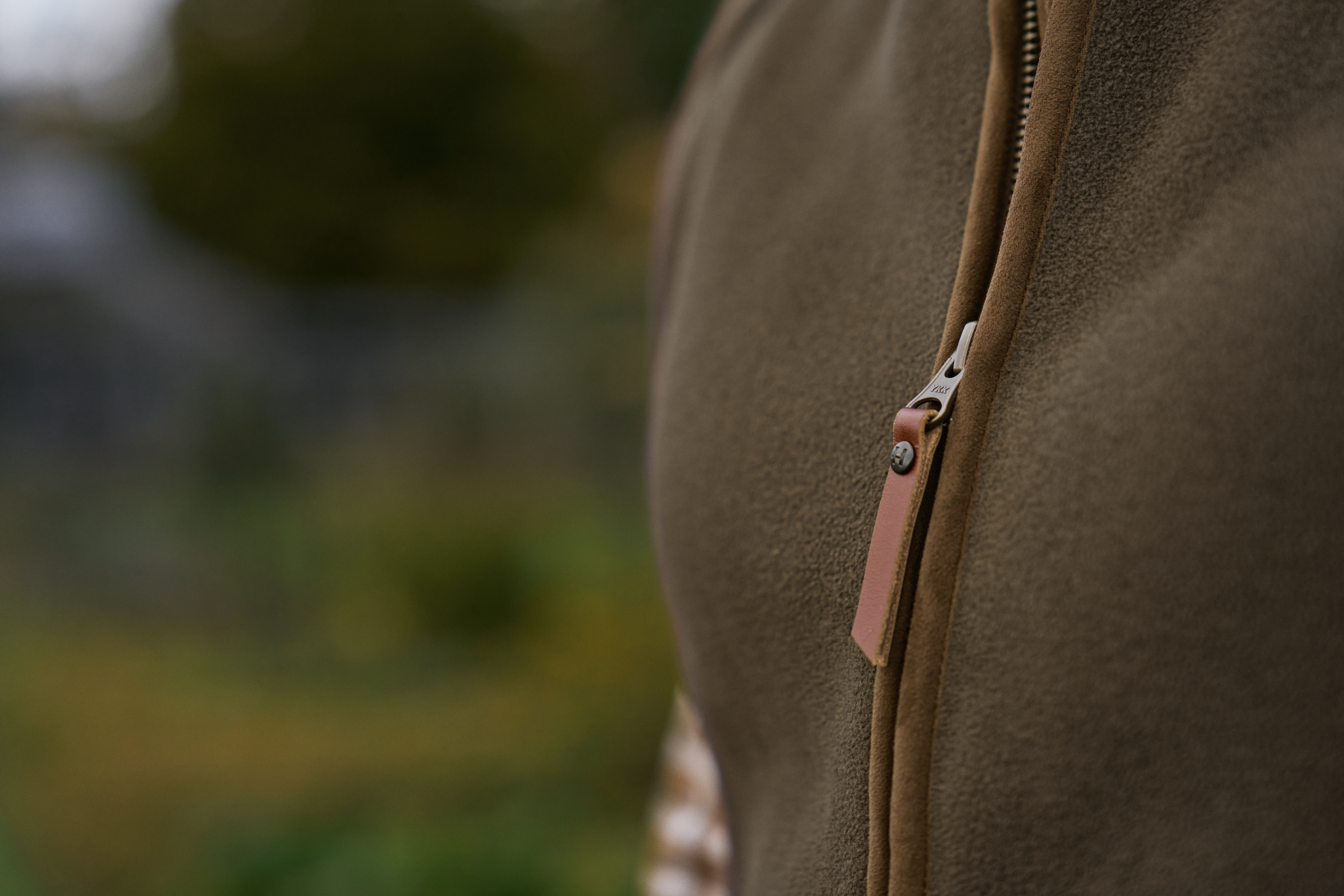 Sandhem sherpa fleece waistcoat W - Willow green