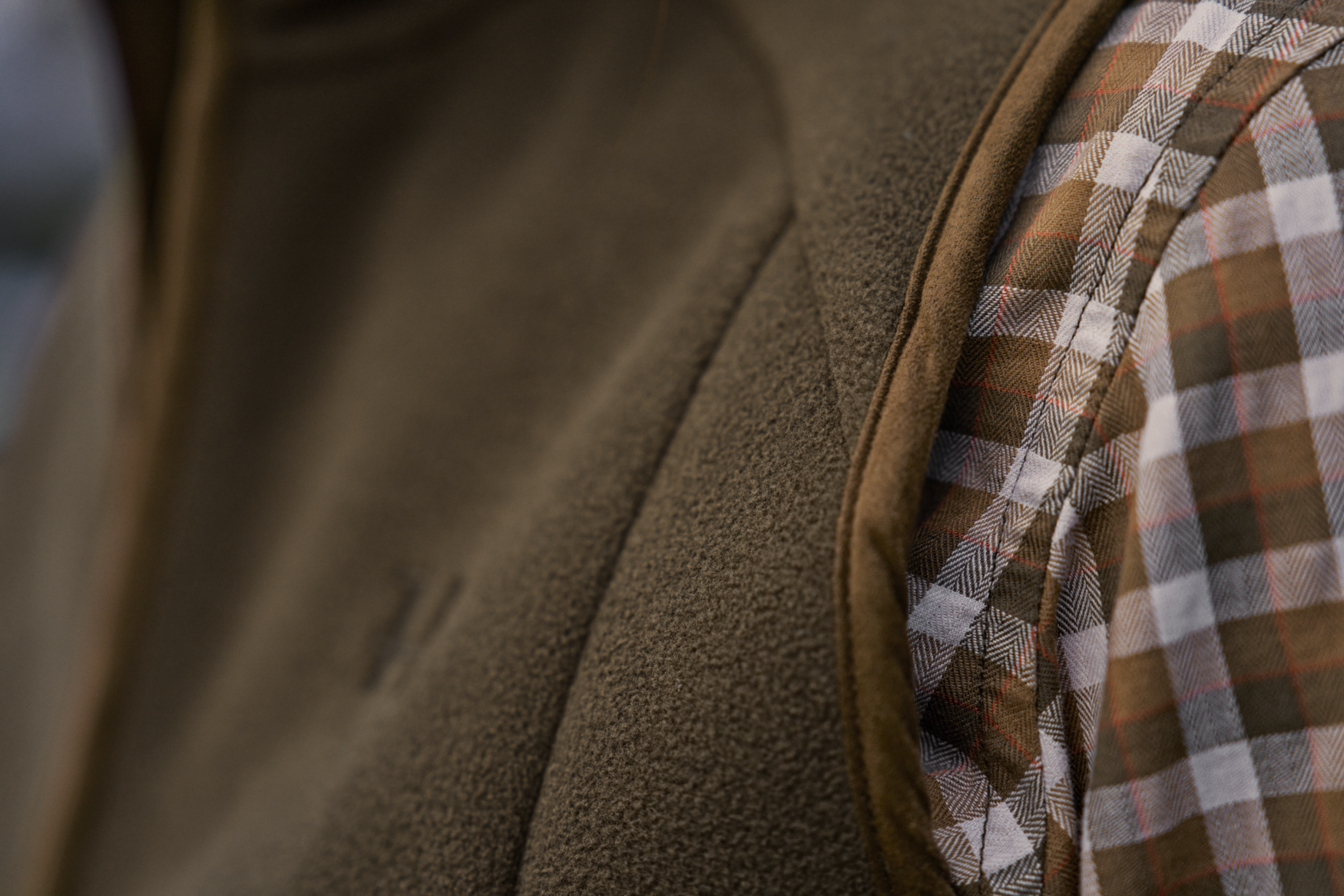 Sandhem sherpa fleece waistcoat W - Willow green