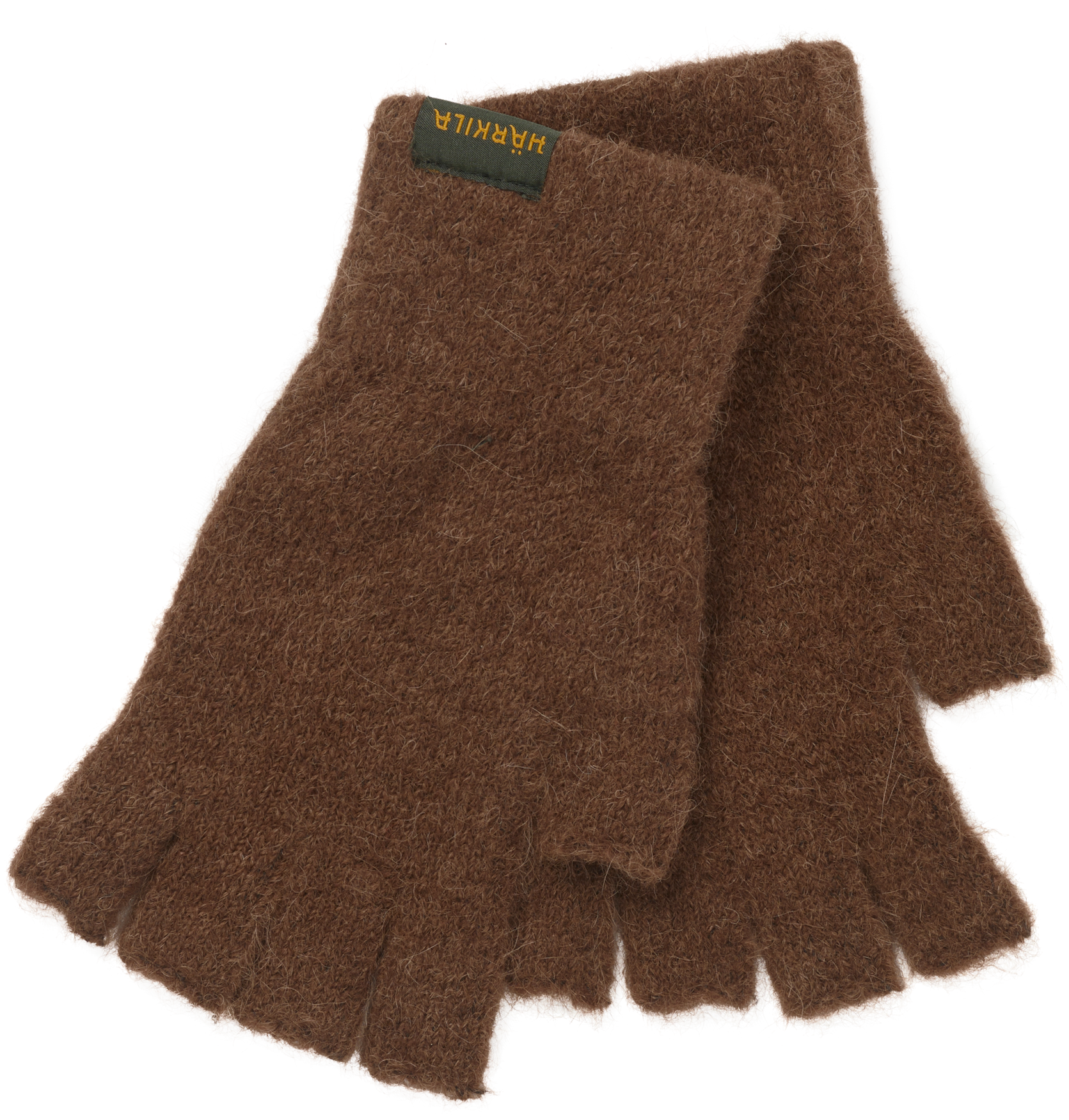 Alpacka Half Finger Handsker - Pinecone brown