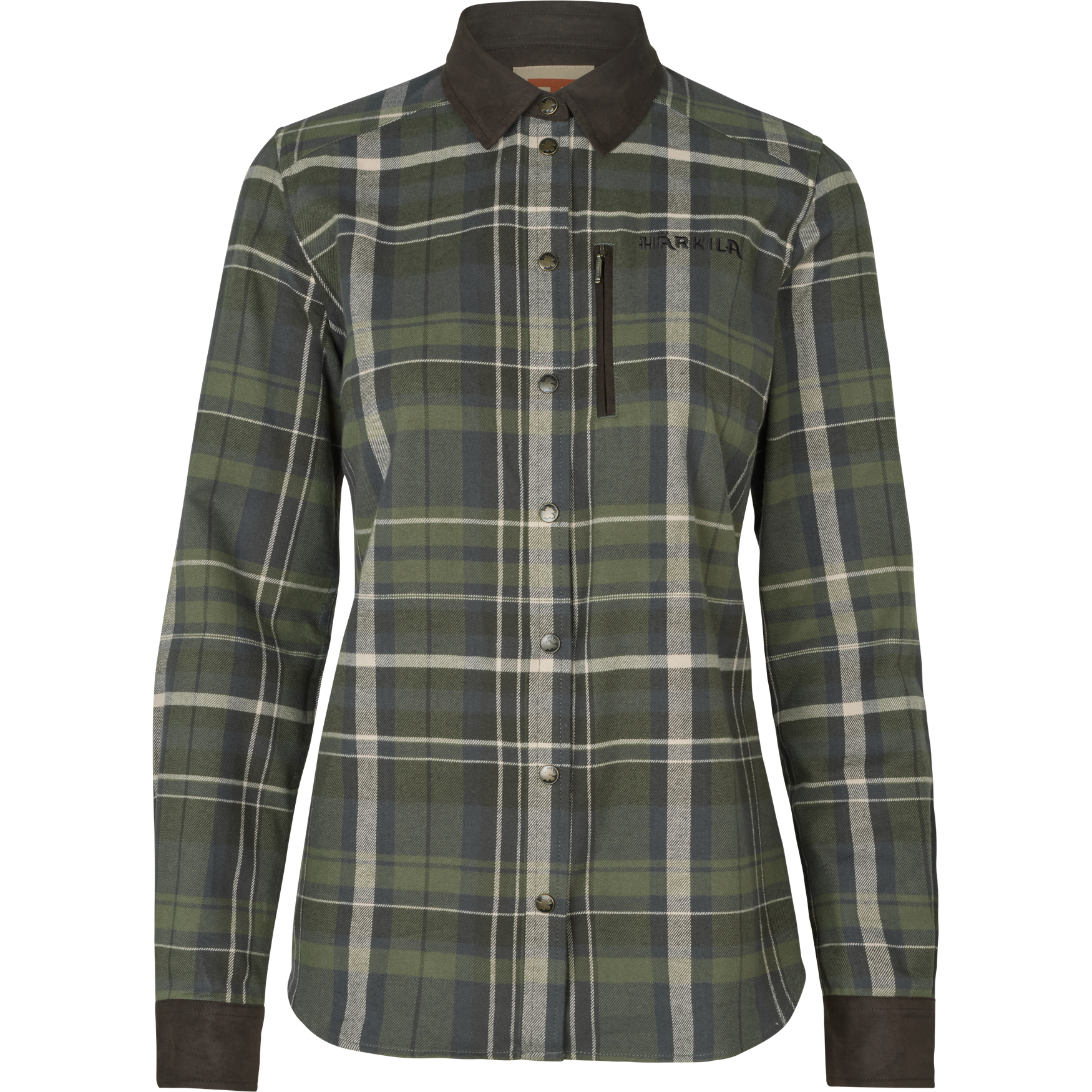 Pajala L/S Skjorte Kvinder - Olive check