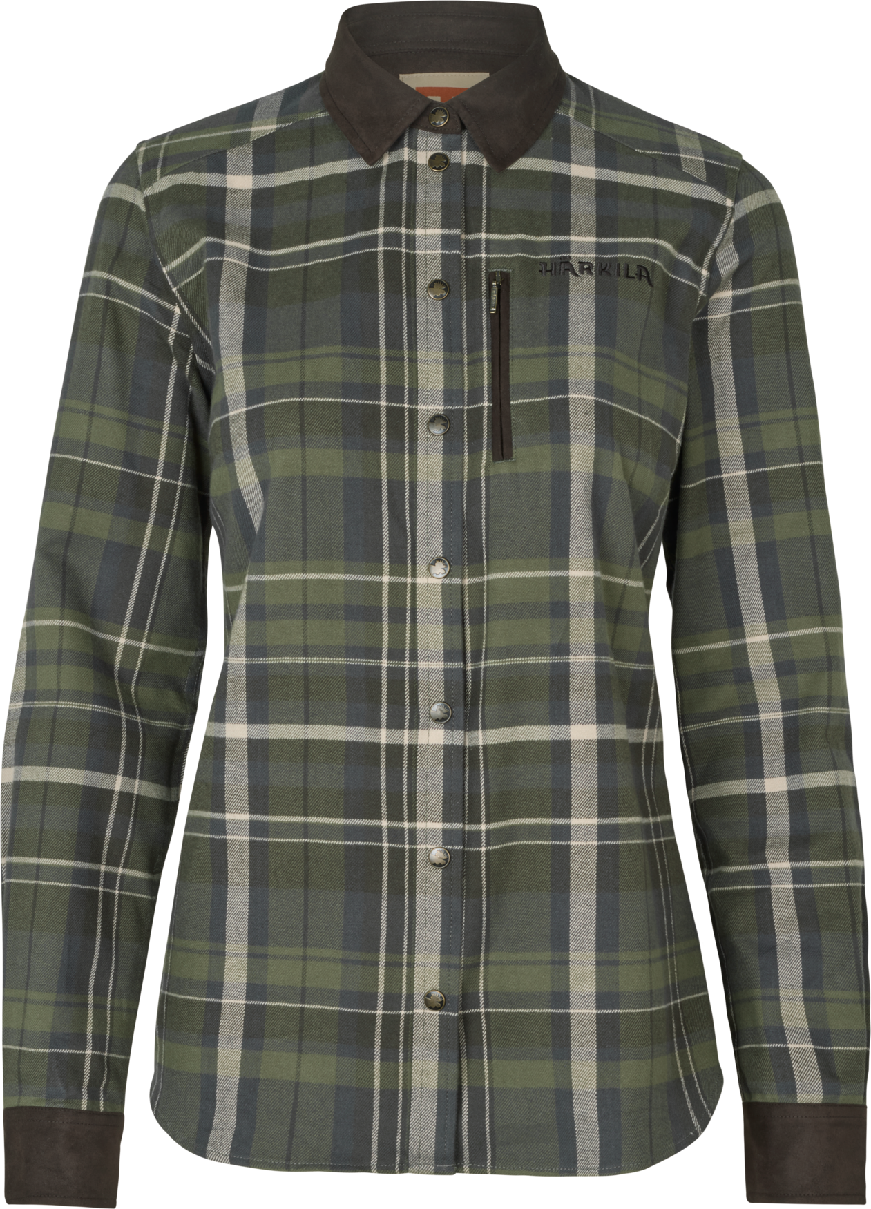 Pajala L/S Skjorte Kvinder - Olive check