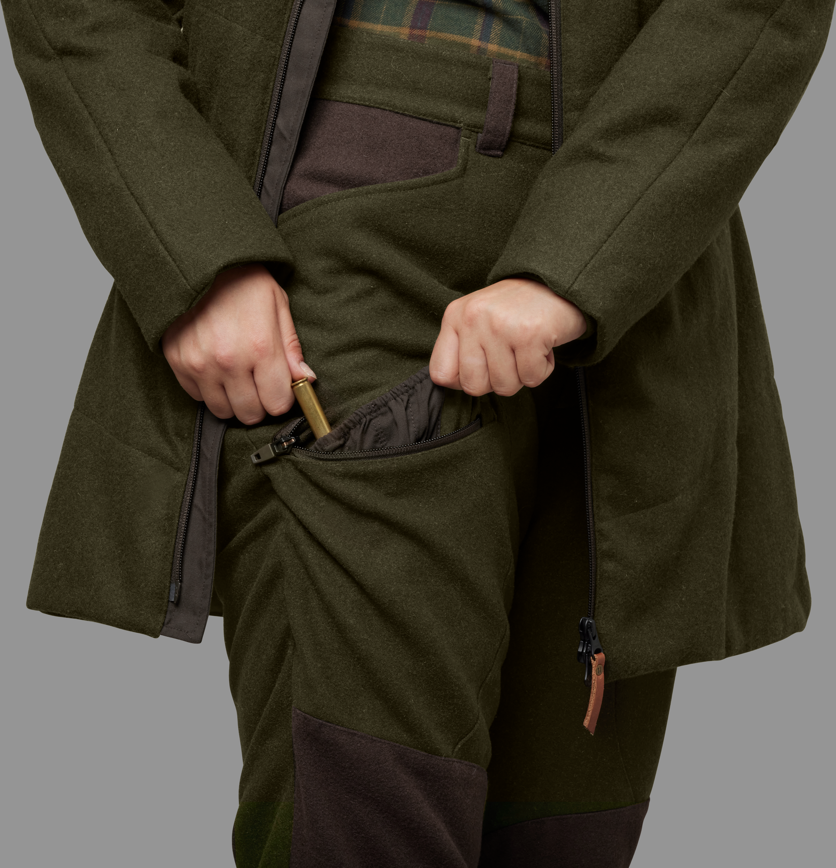 Metso Winter trousers Women - Willow green/Shadow brown