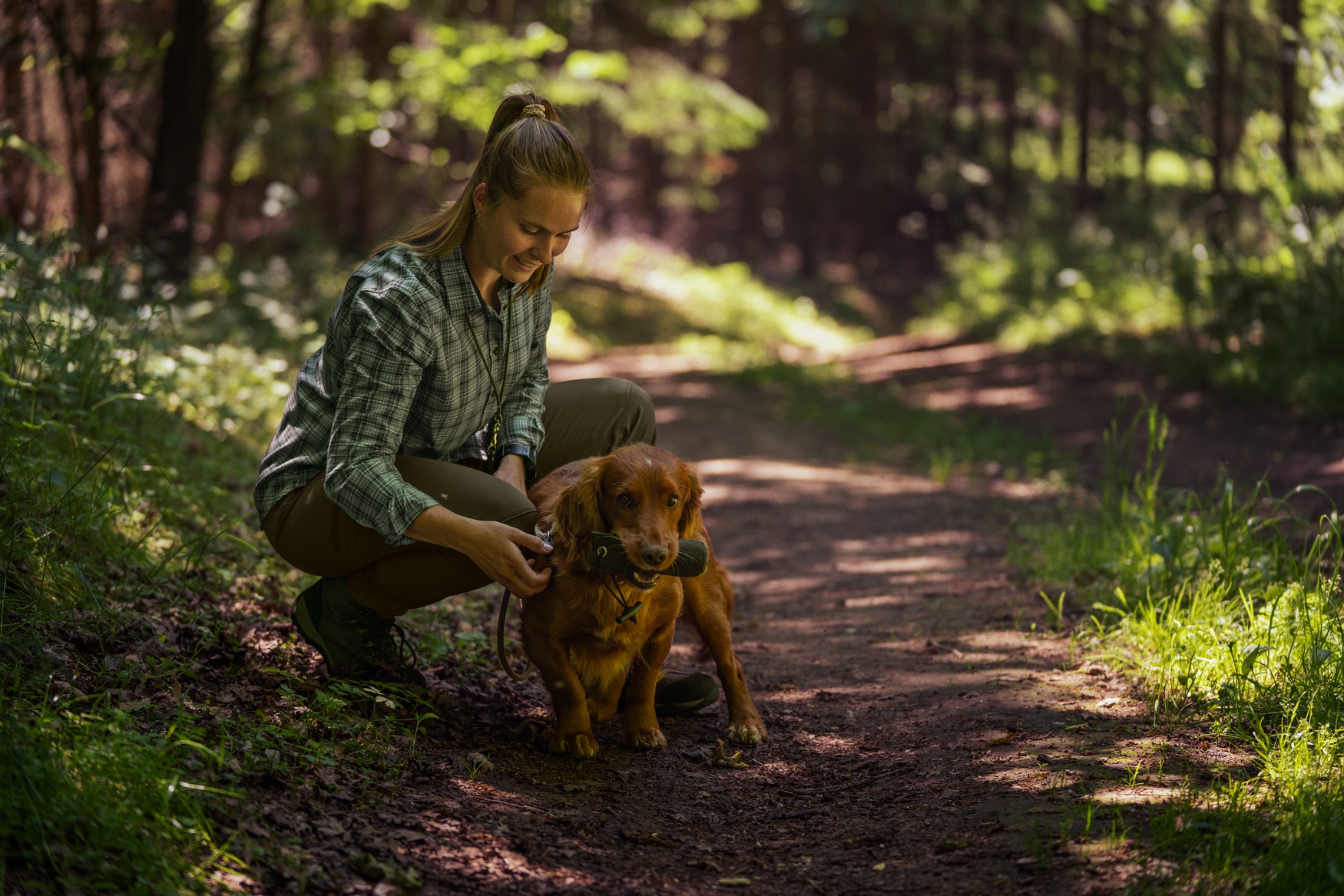 Larch stretch bukser Women - Pine green