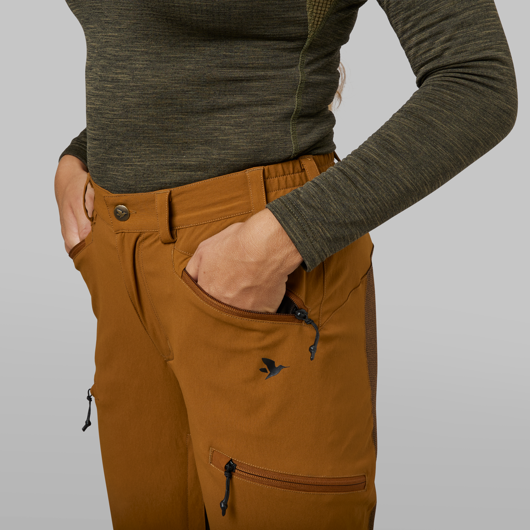 Larch membran bukser Women - Burnt clay