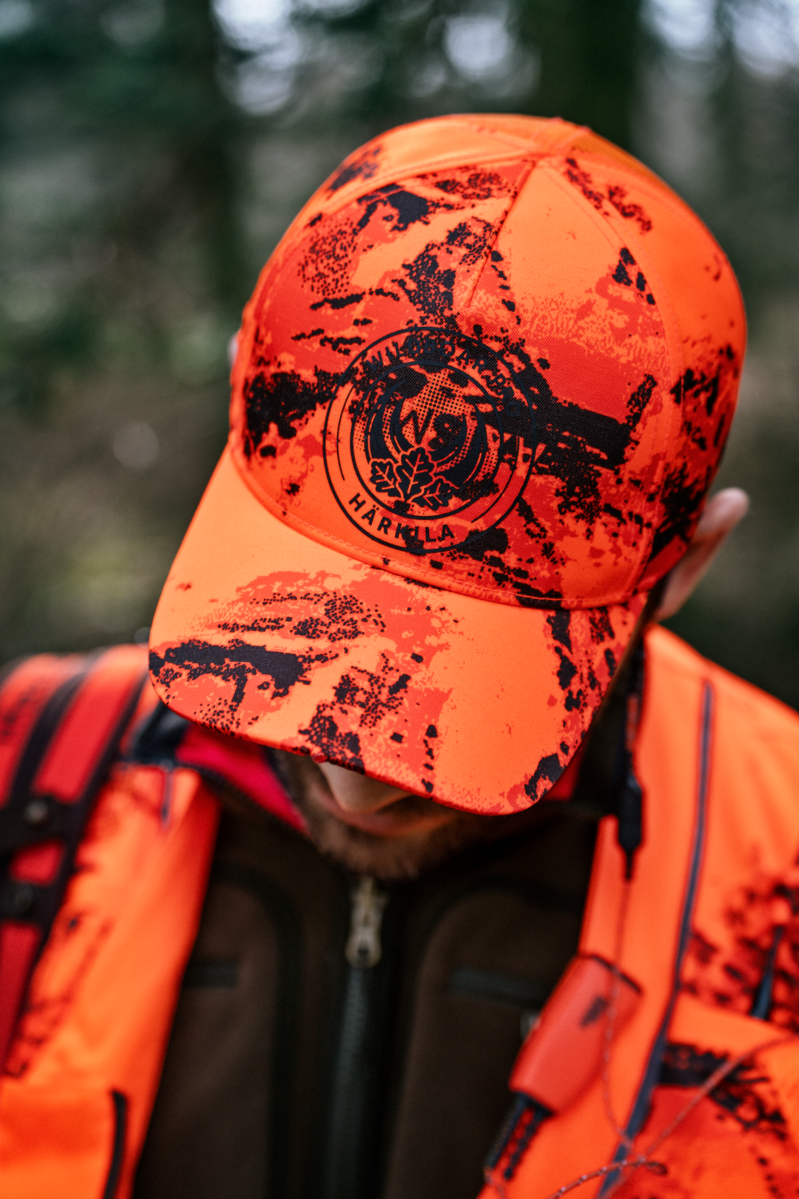 Casquette Wildboar Pro Blaze Camo avec lumière - AXIS MSP®CE orange/Shadow brown