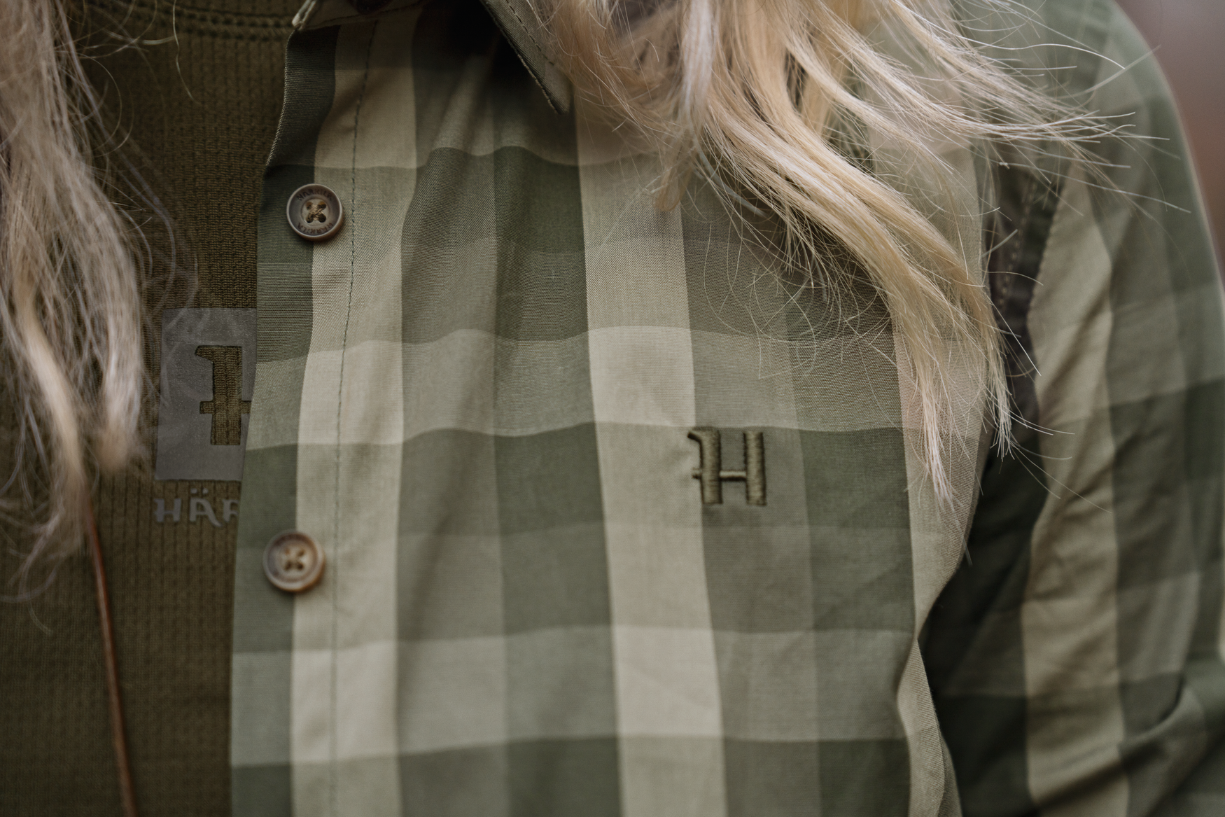 Akeena L/S skjorte W - Forest night check