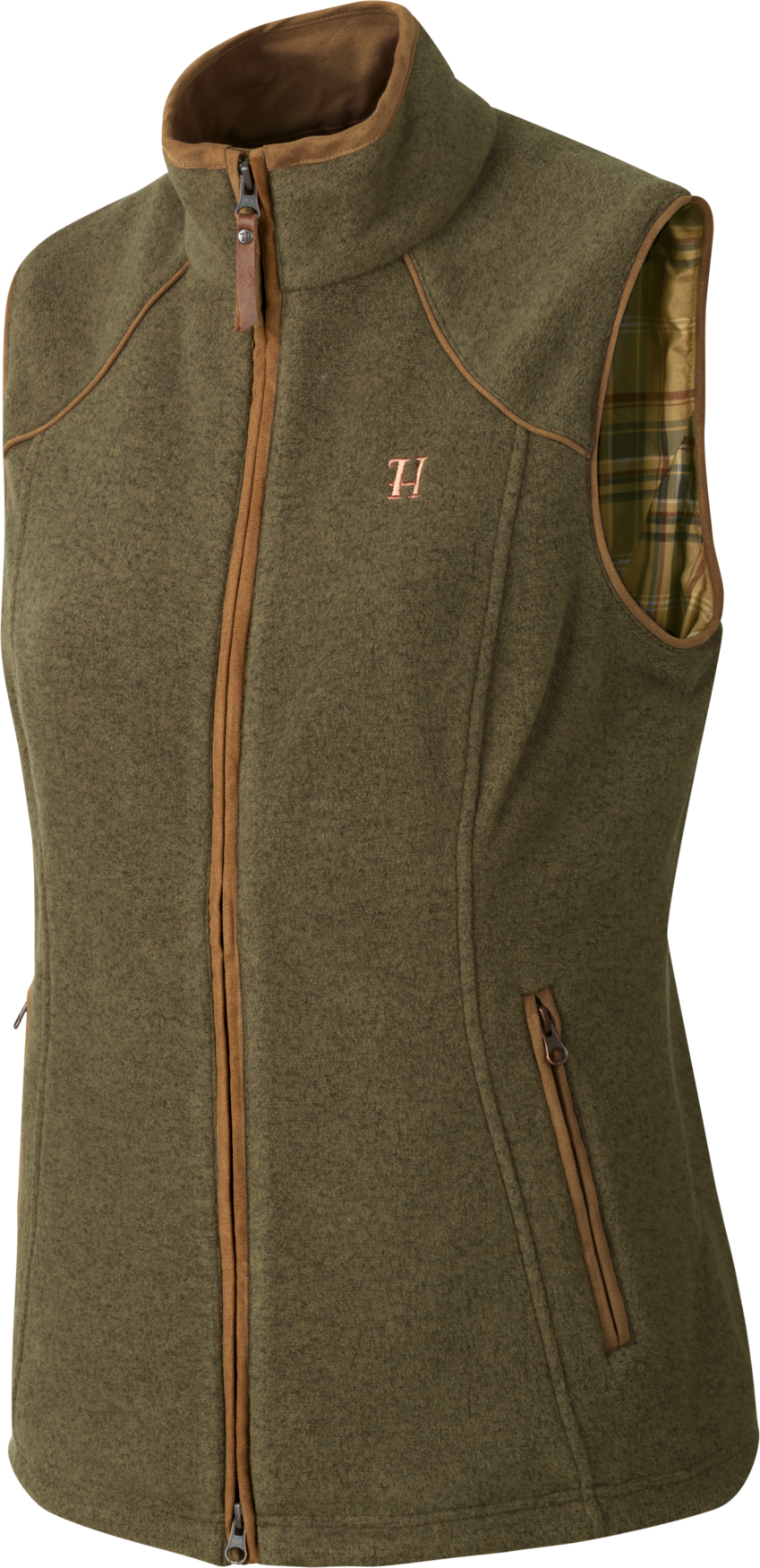 Sandhem Lady fleece vest - Dusty lake green melange