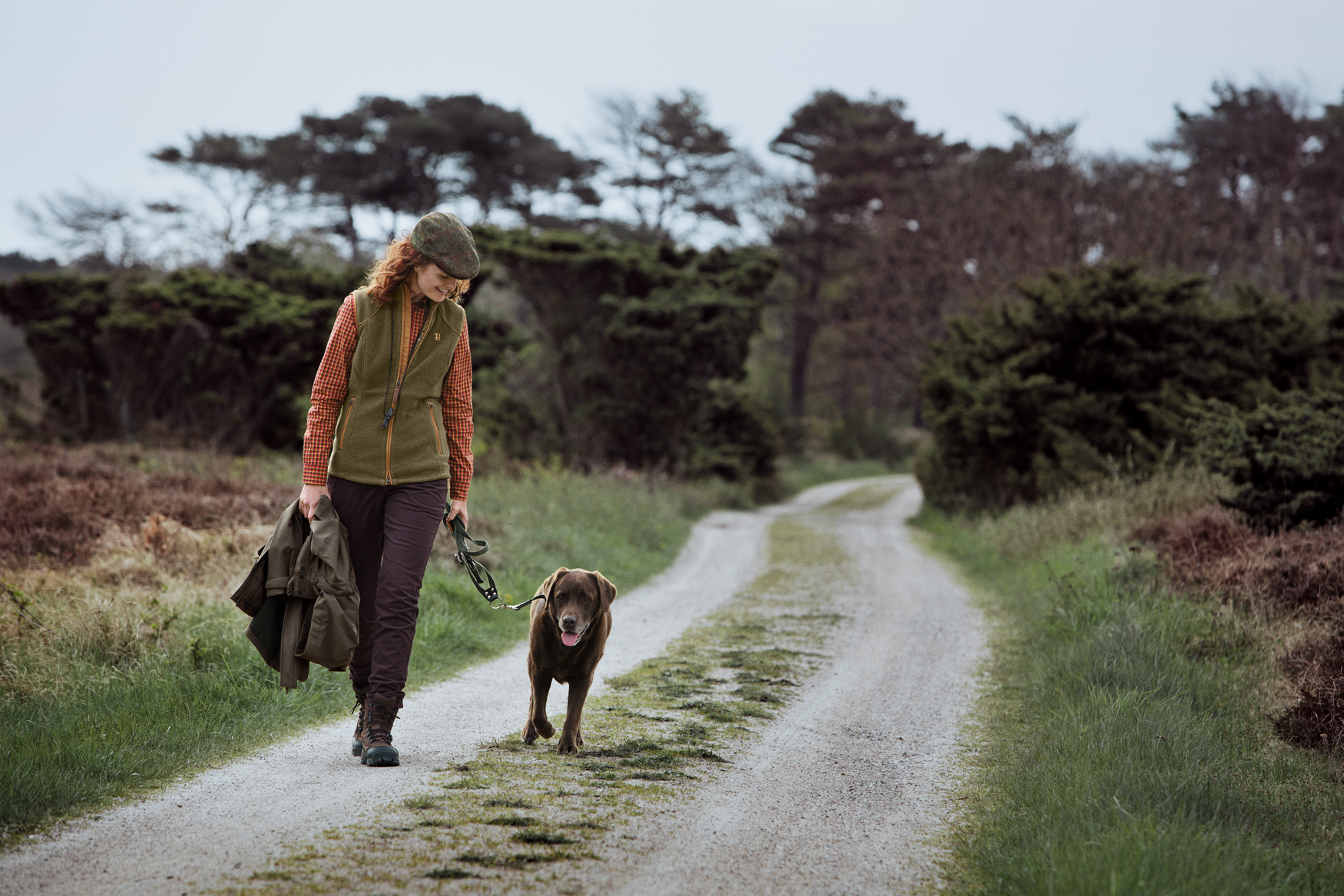 Sandhem Lady fleece vest - Dusty lake green melange