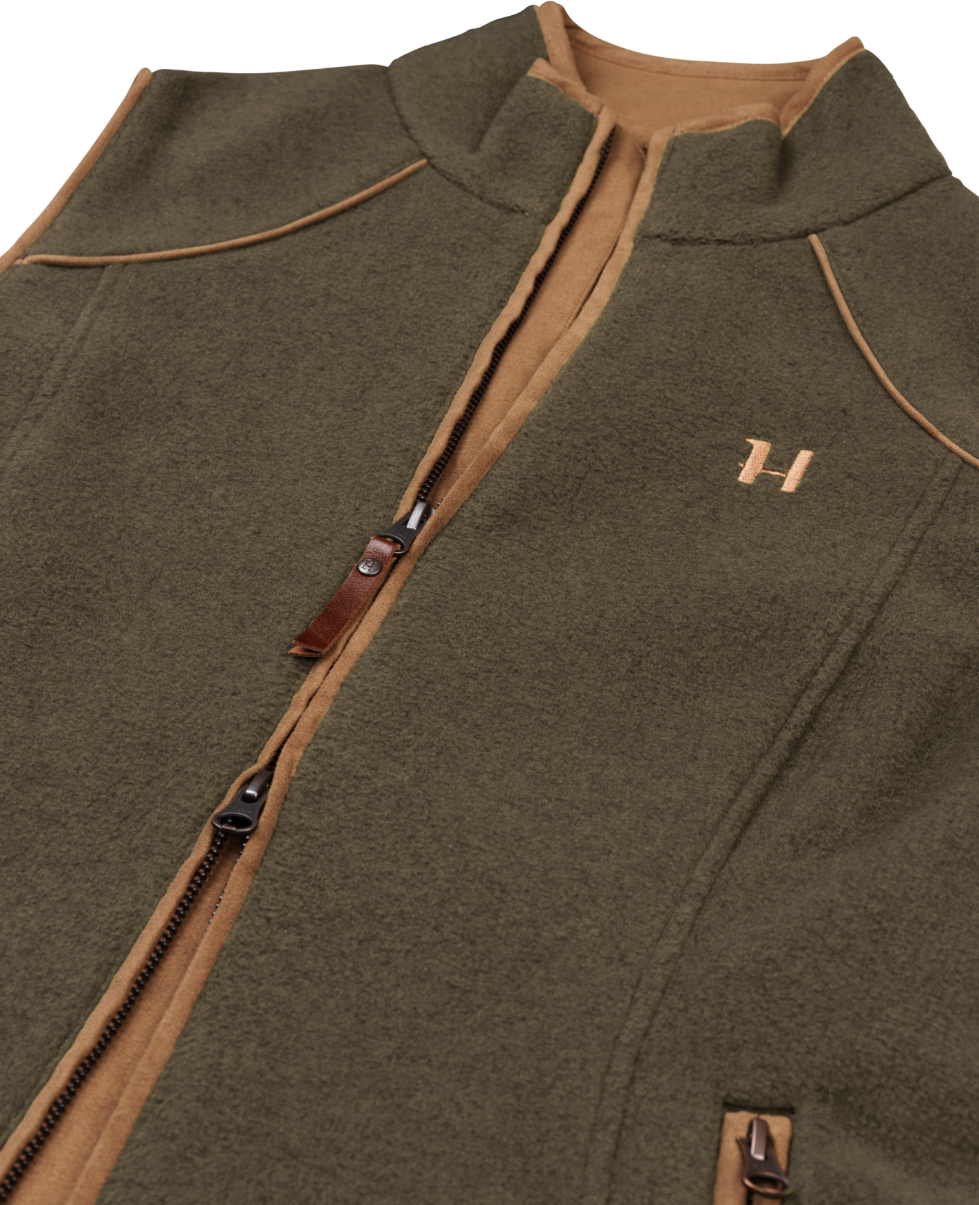 Sandhem Lady Fleeceweste - Willow green melange