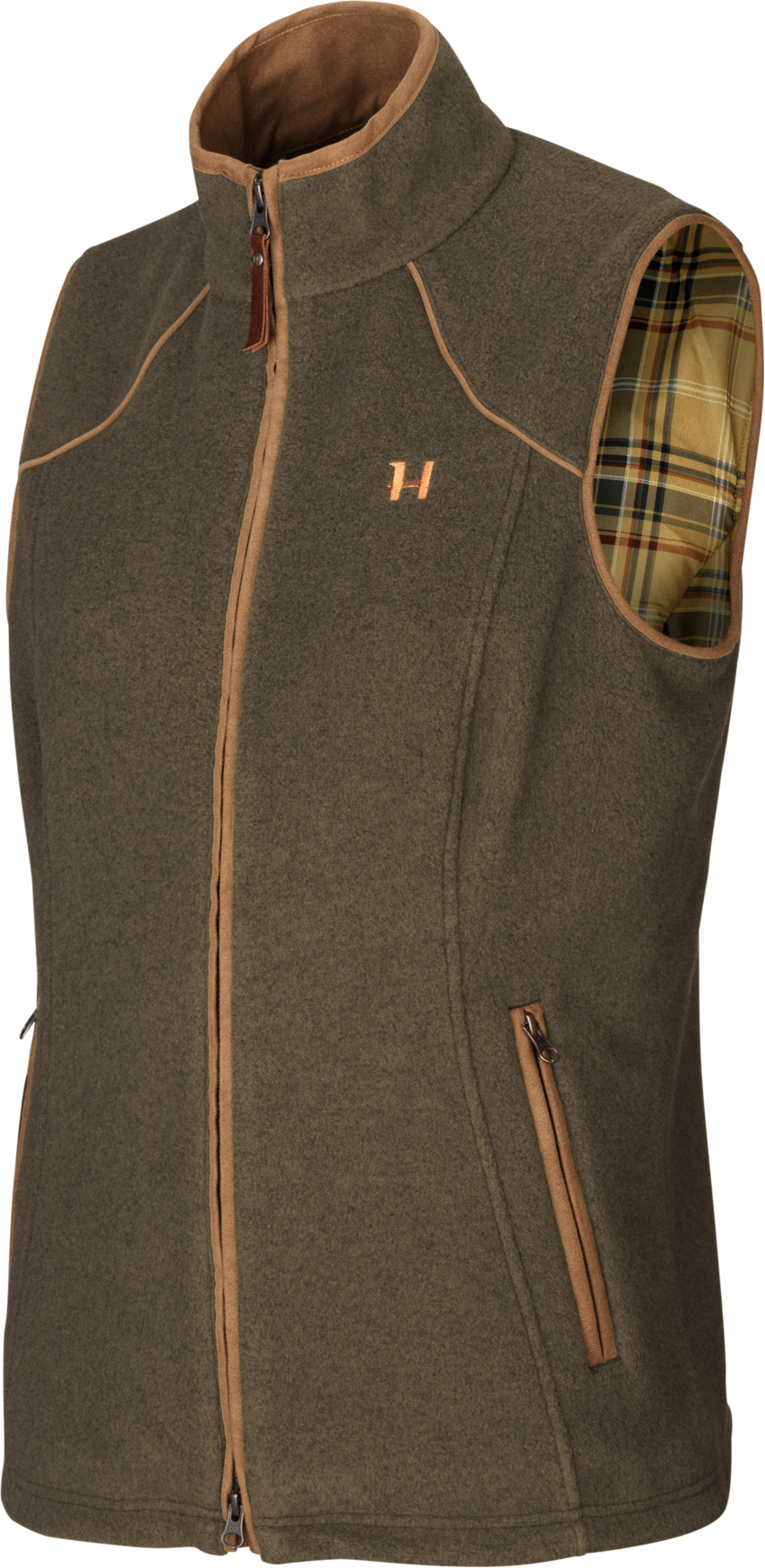 Sandhem Lady Fleeceweste - Willow green melange