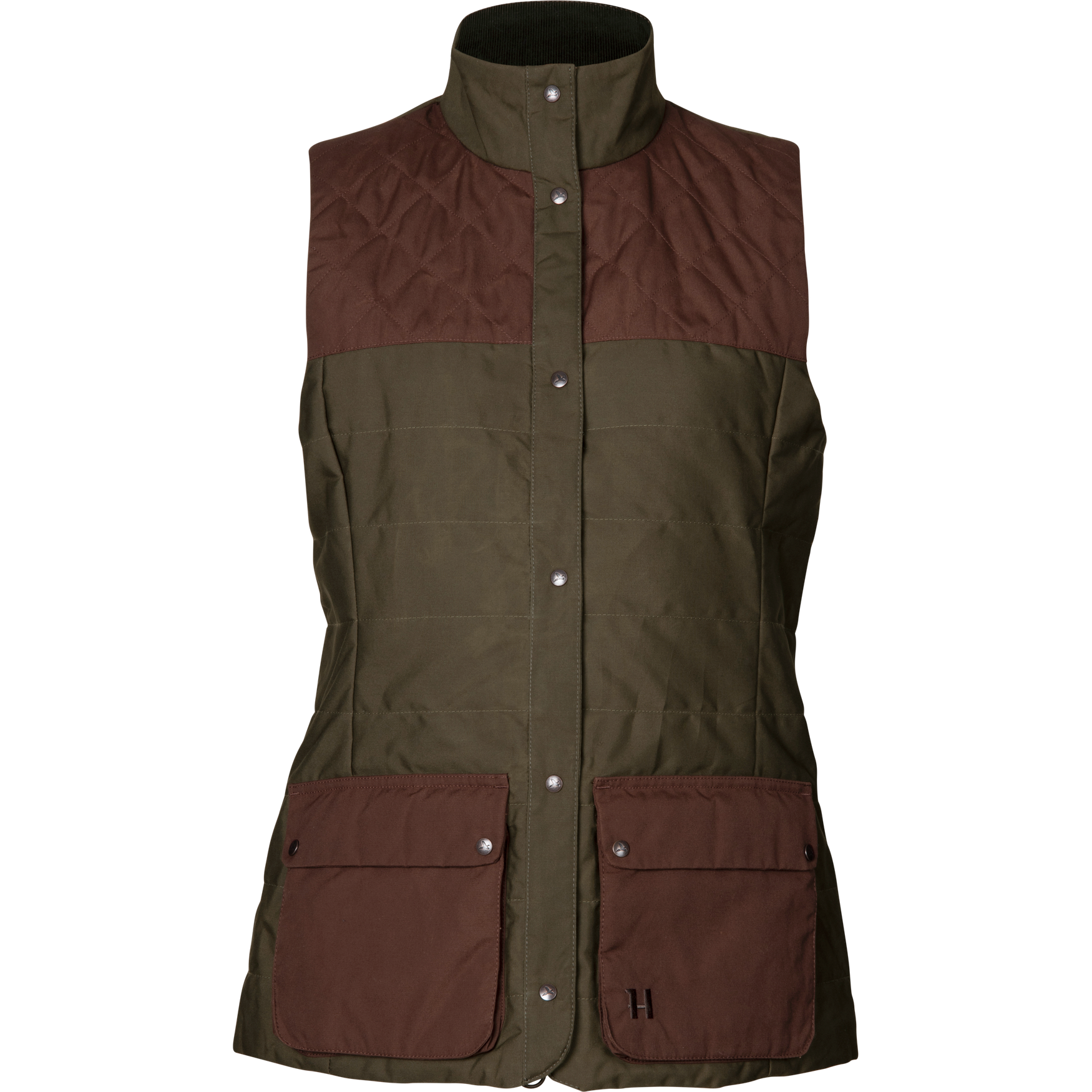 Retrieve vest Women - Dark warm olive/Burgundy