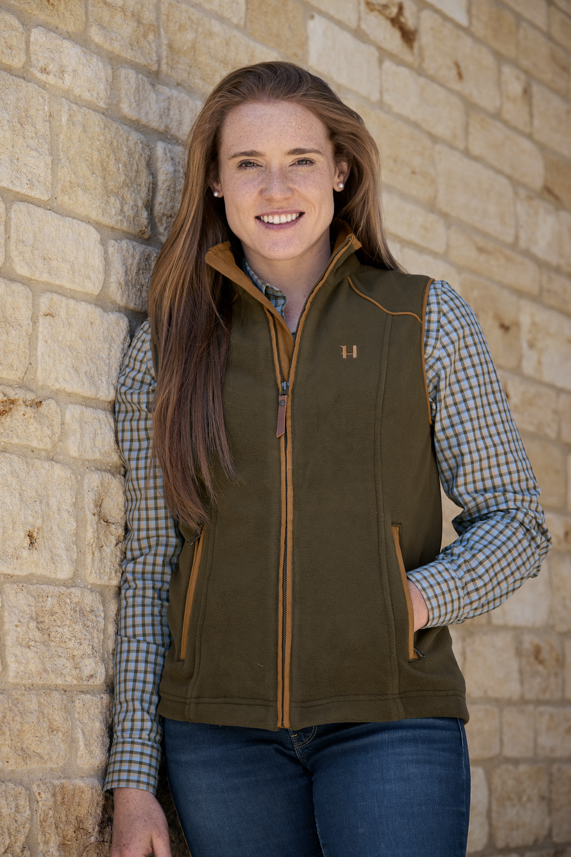 Sandhem 200 waistcoat Women - Willow green