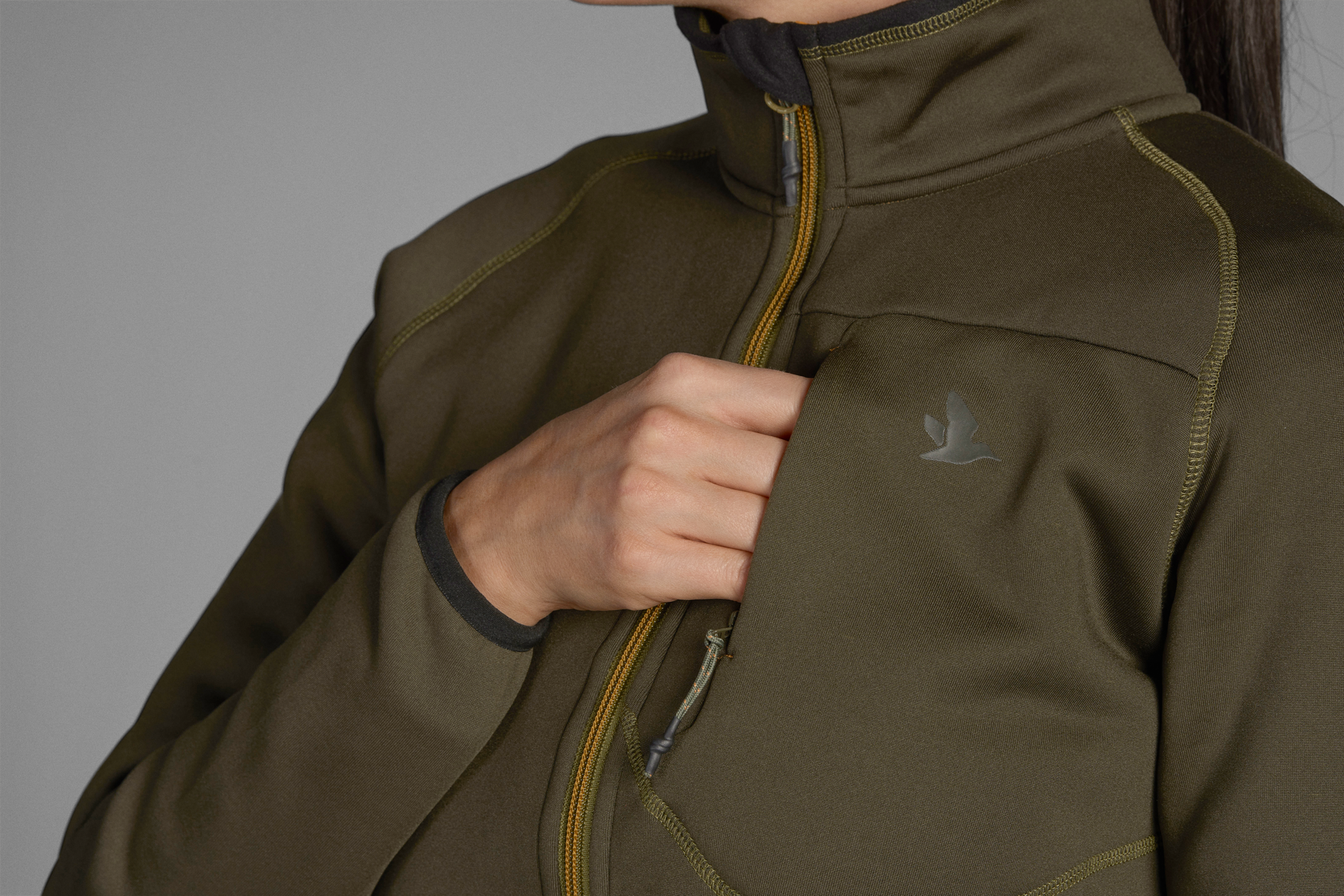 Hawker full zip fleece Women - Pine green