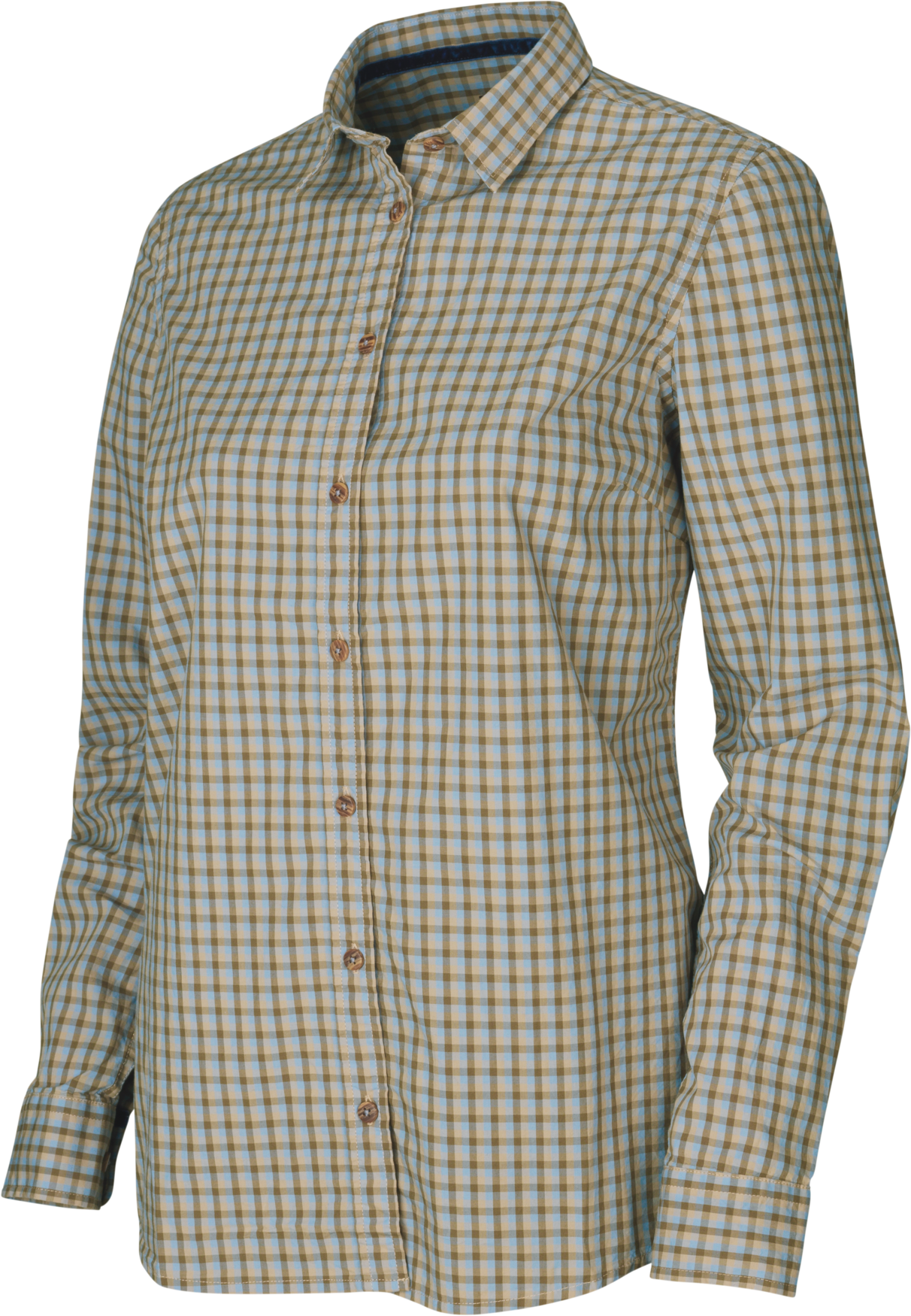 Selja Lady L/S check chemise - Heritage blue check