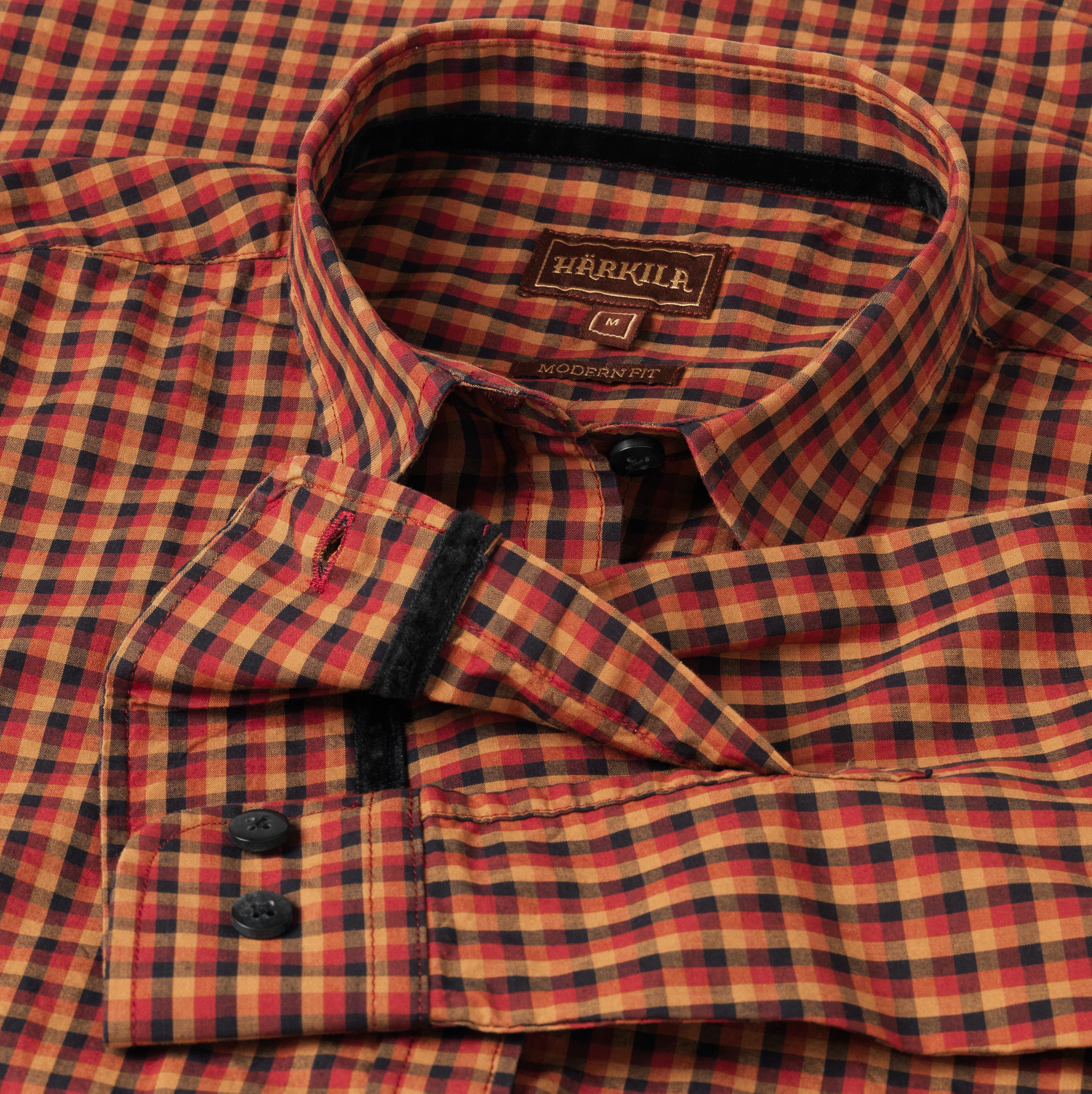 Selja Lady L/S check shirt - Red/Black check