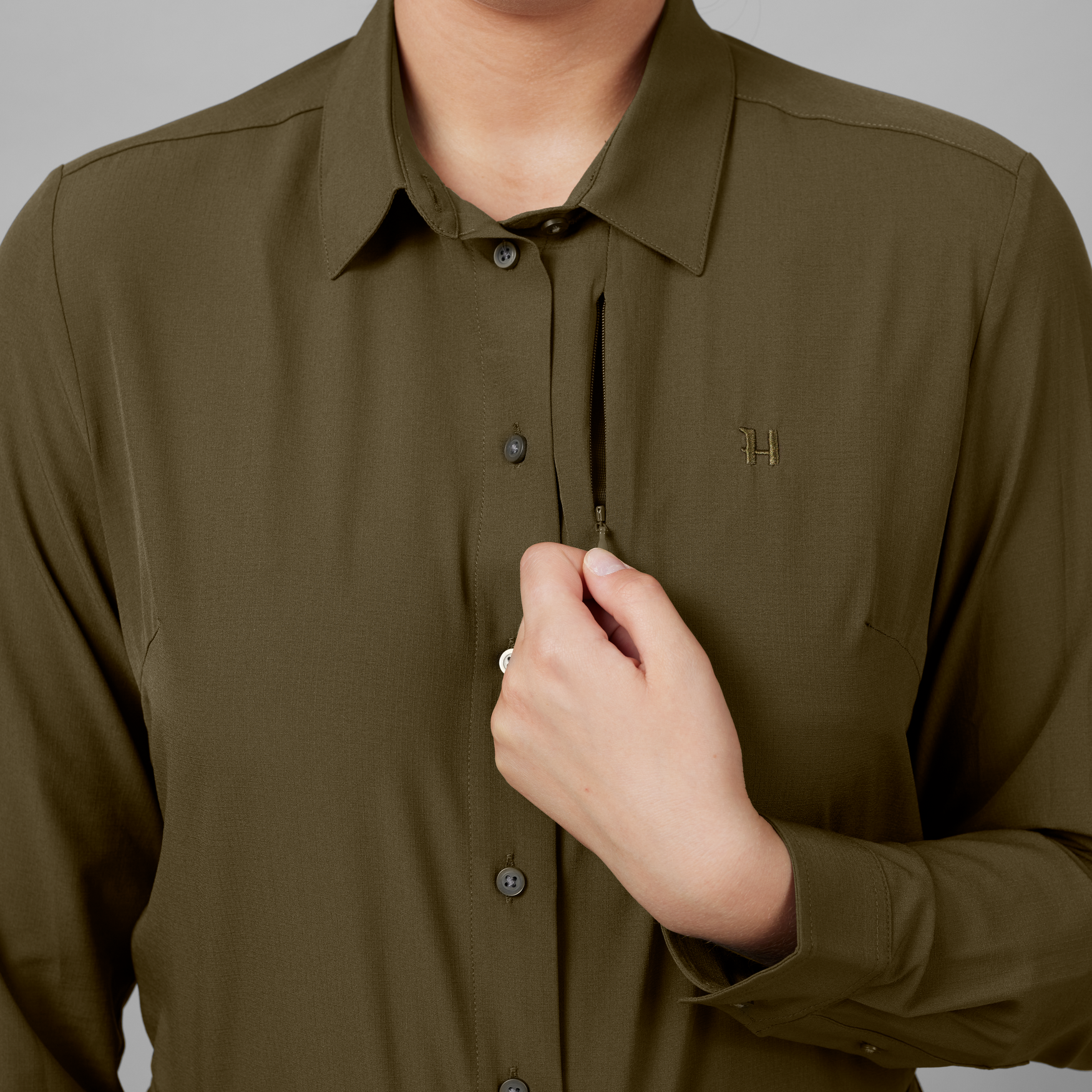 Trail L/S skjorte Women - Willow green