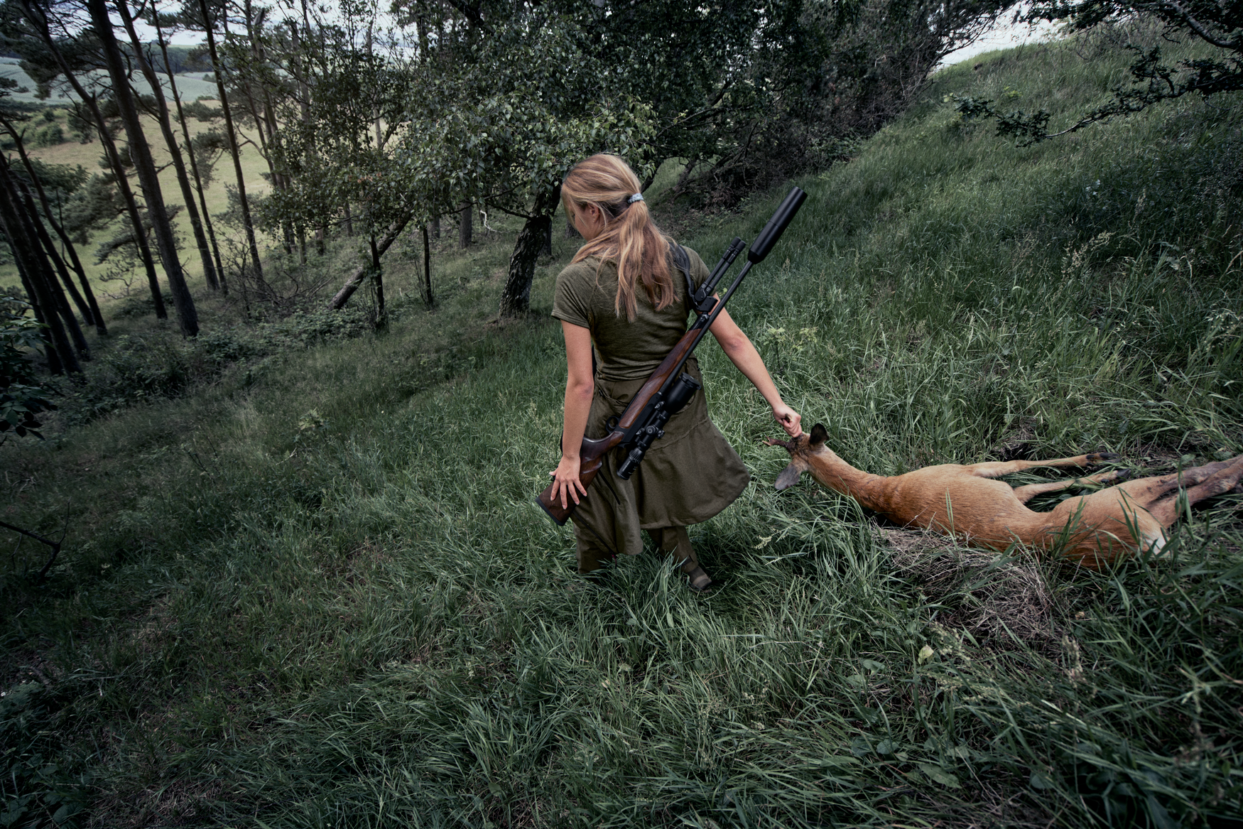 Active S/S t-shirt Women - Pine green