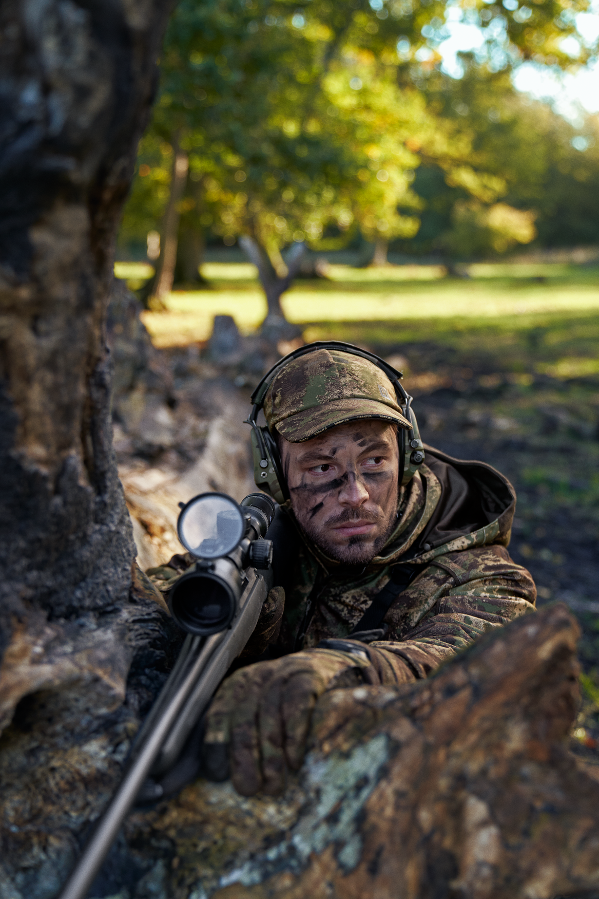 Deer Stalker camo HWS kasket - AXIS MSP®Forest