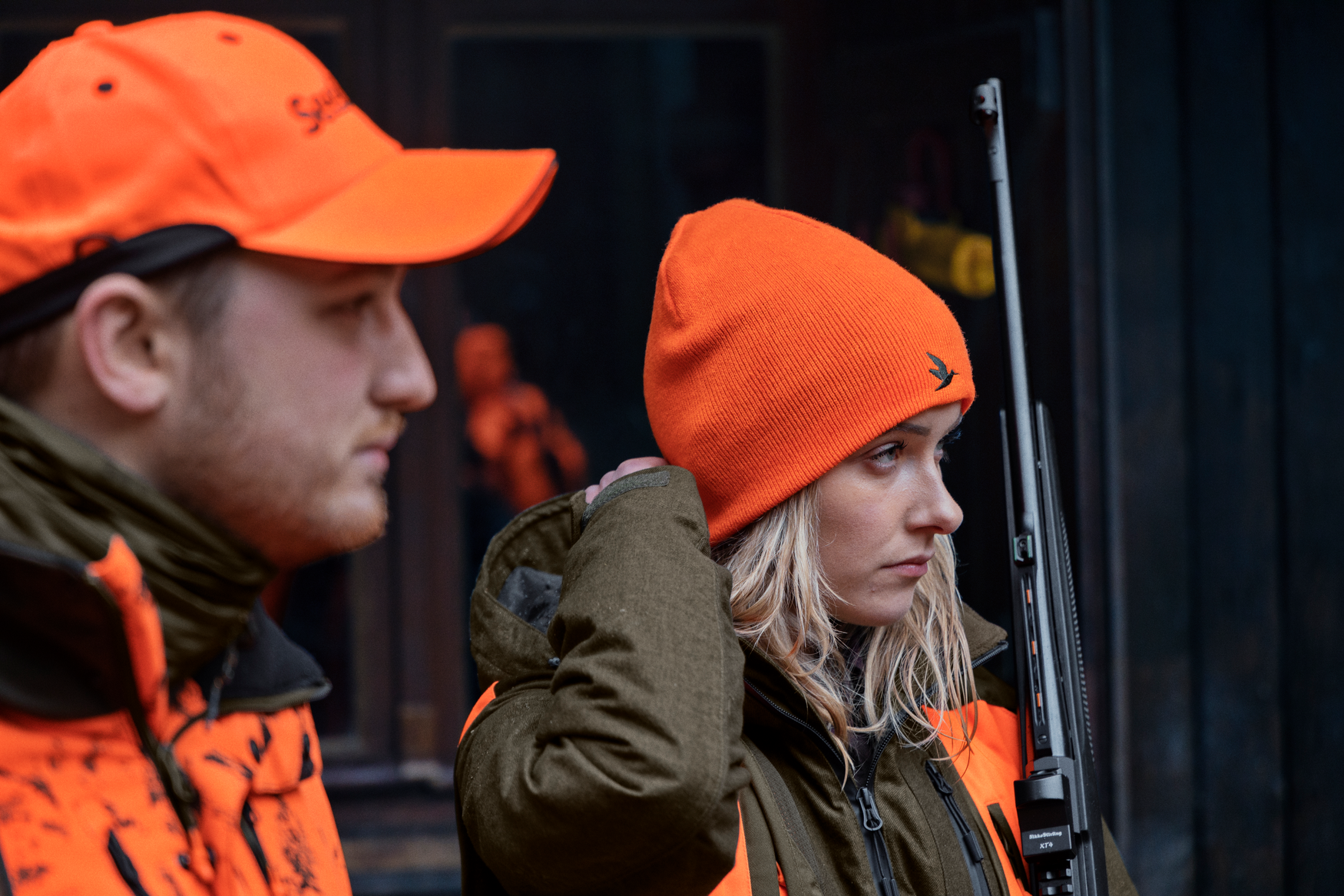 Ian Reversible hue - Hi-vis orange/Pine green
