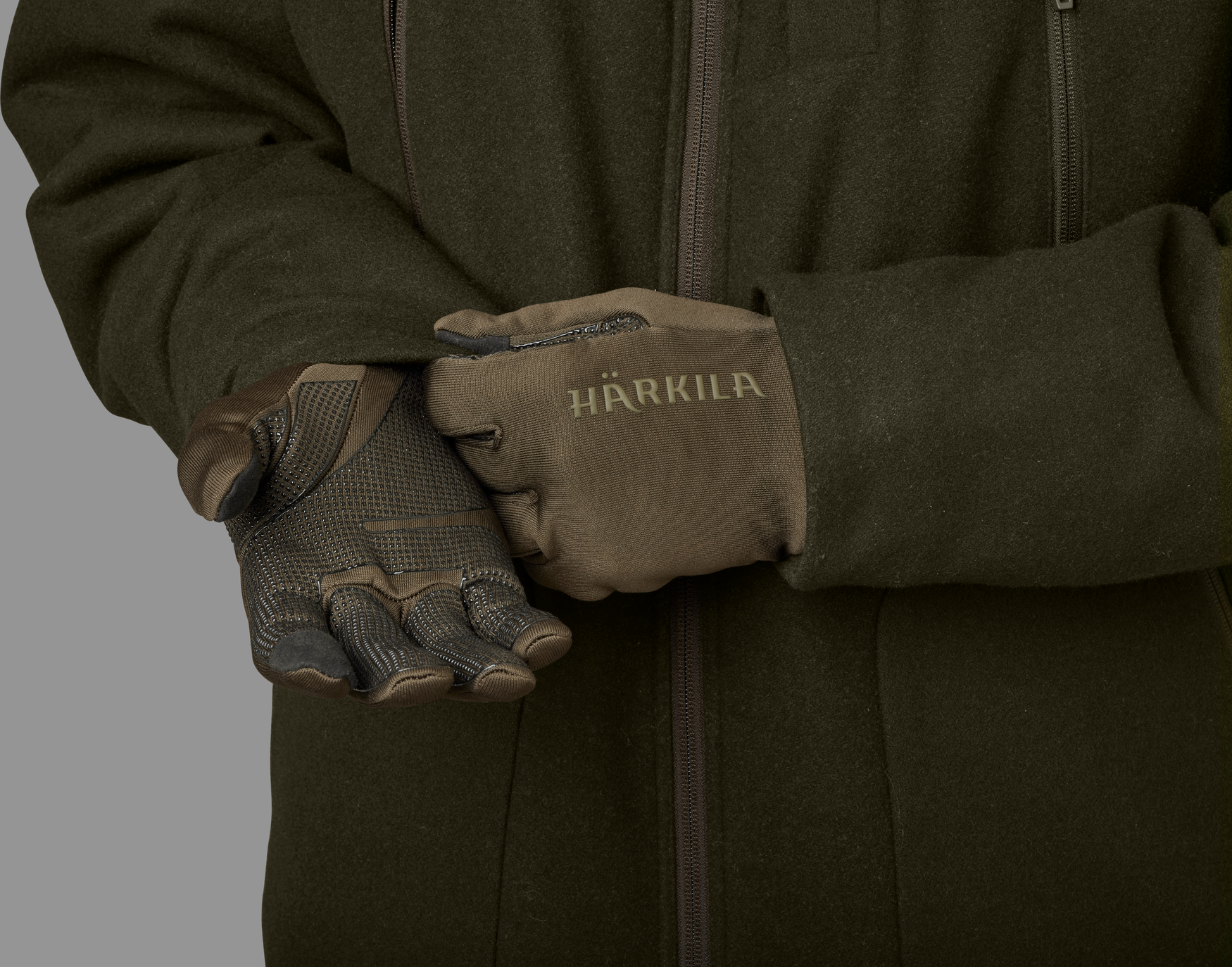 Härkila Power Stretch handske - Shadow brown