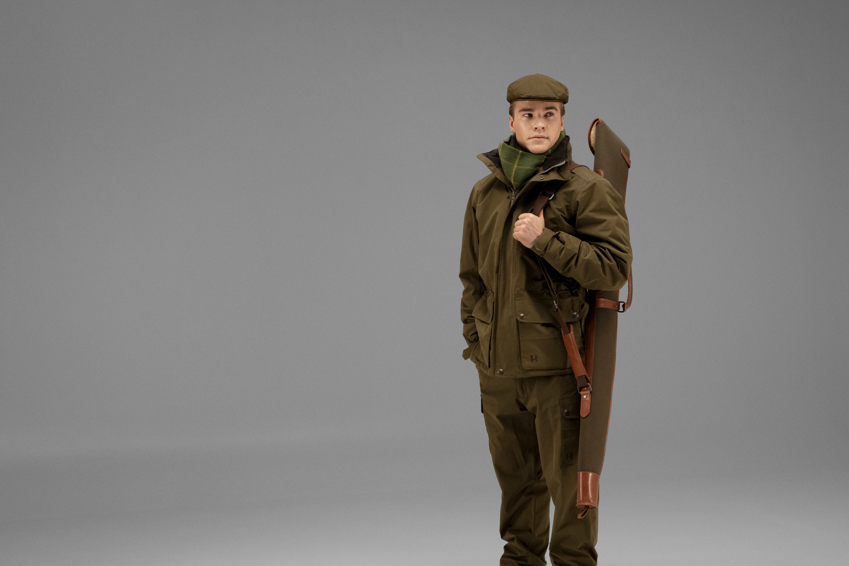 Retrieve Fourreau pour fusil en canvas/cuir - Warm olive