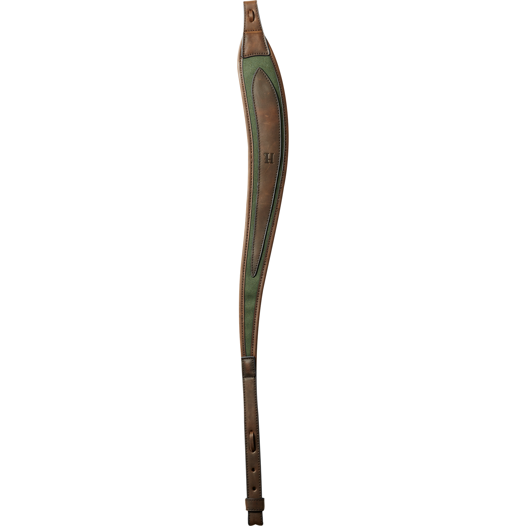 Büchsenriemen aus Canvas/Leder - Green