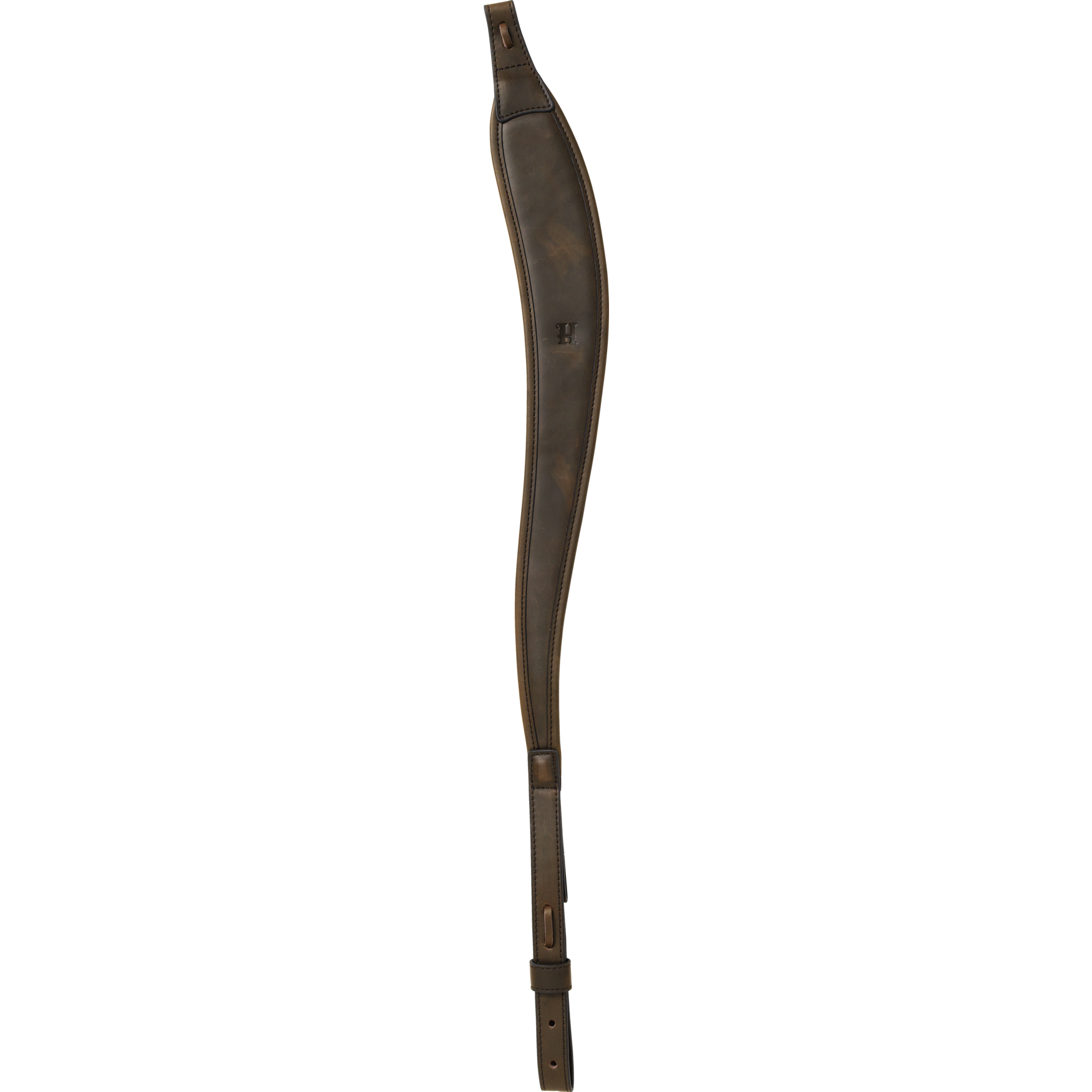 Riffelrem læder - Dark brown