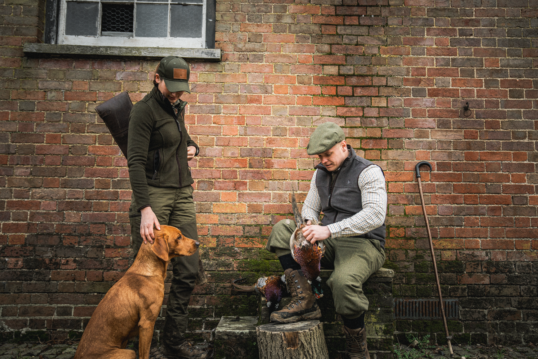 Woodcock Ivy Fleece Jakke - Pine green melange