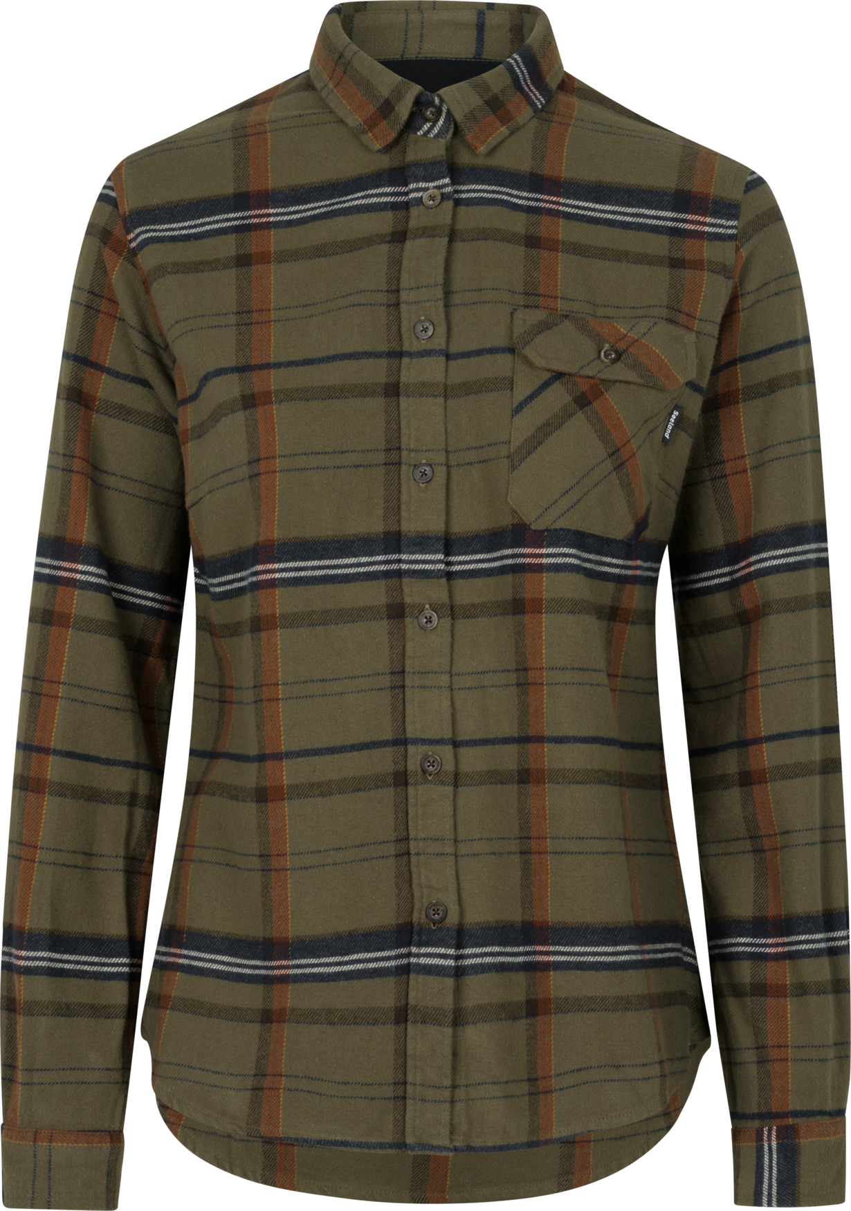 Skye Flannel skjort til kvinder - Grape Leaf/Terracotta Check