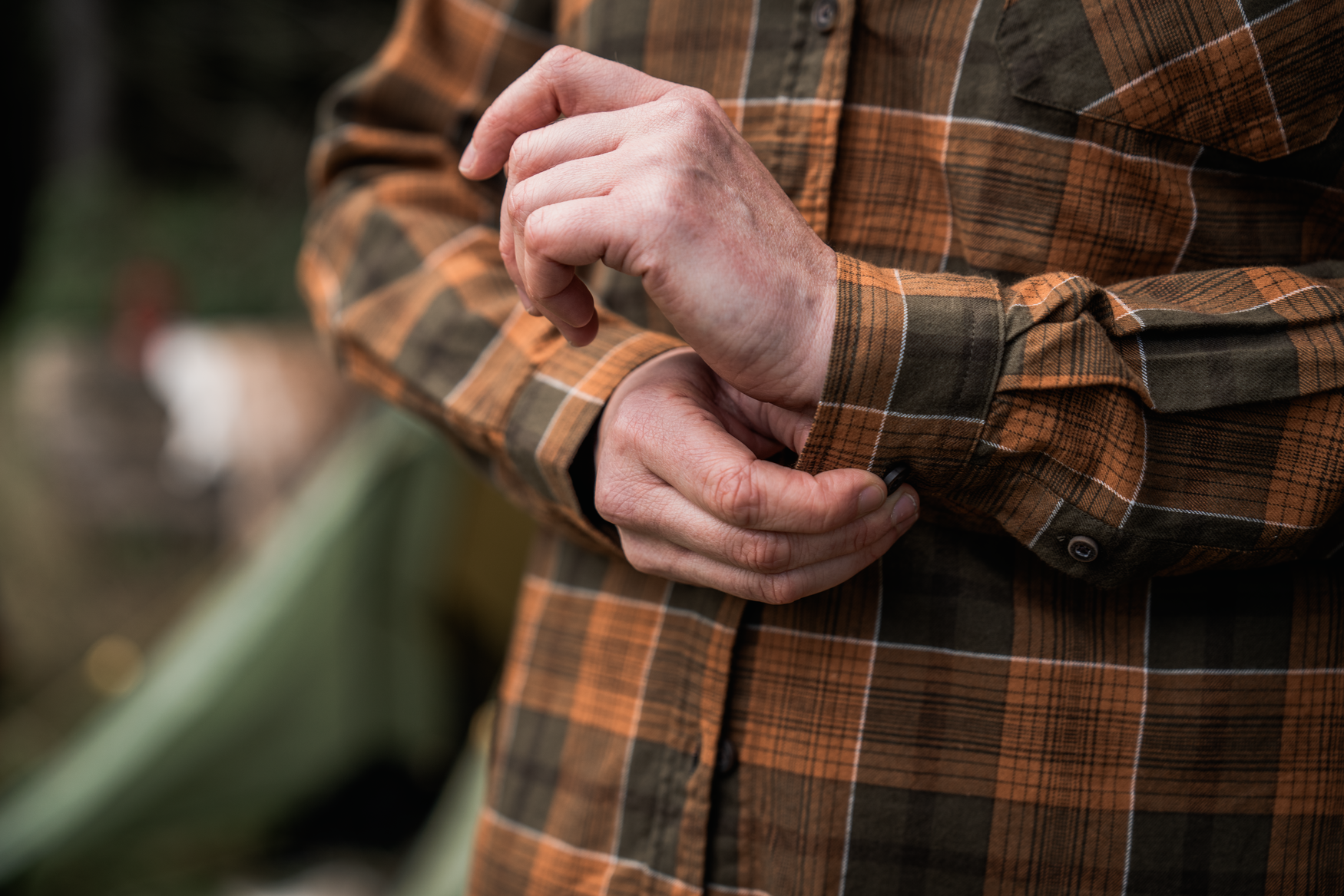 Skye Highseat Bluse Women - Grizzly Brown/Terracotta Check