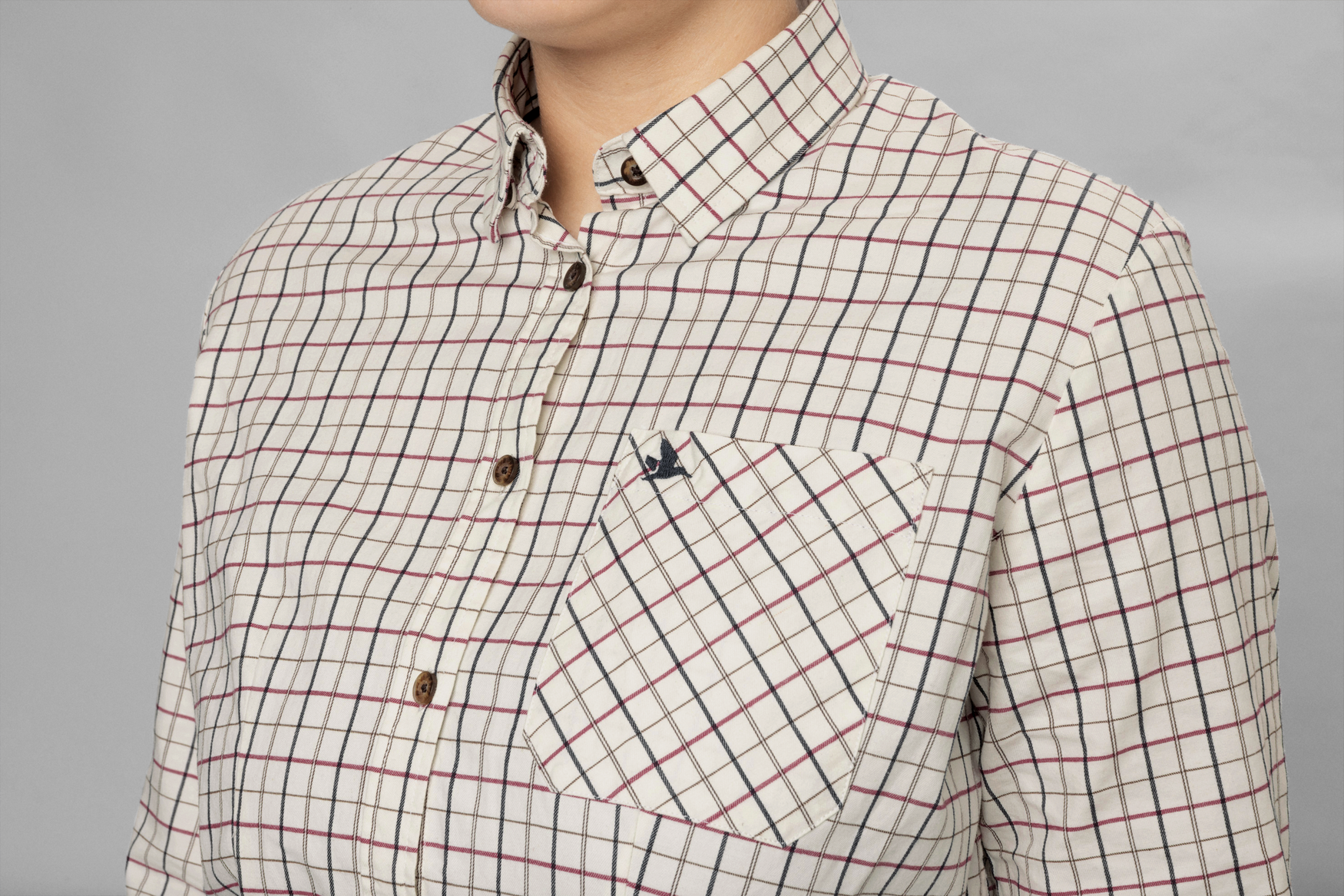 Chemise de tir Kerry - Cabernet/Blue Check