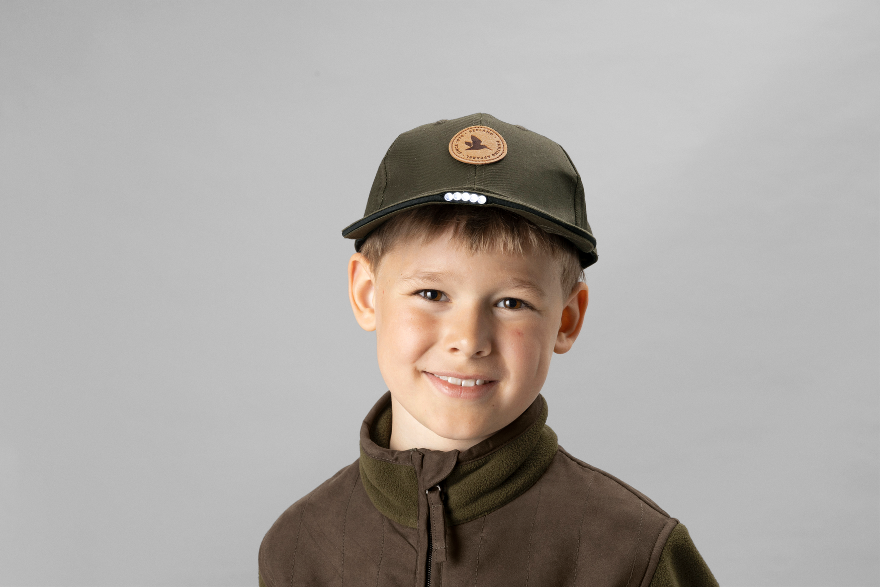 Skarn LED Junior Cap - Pine green