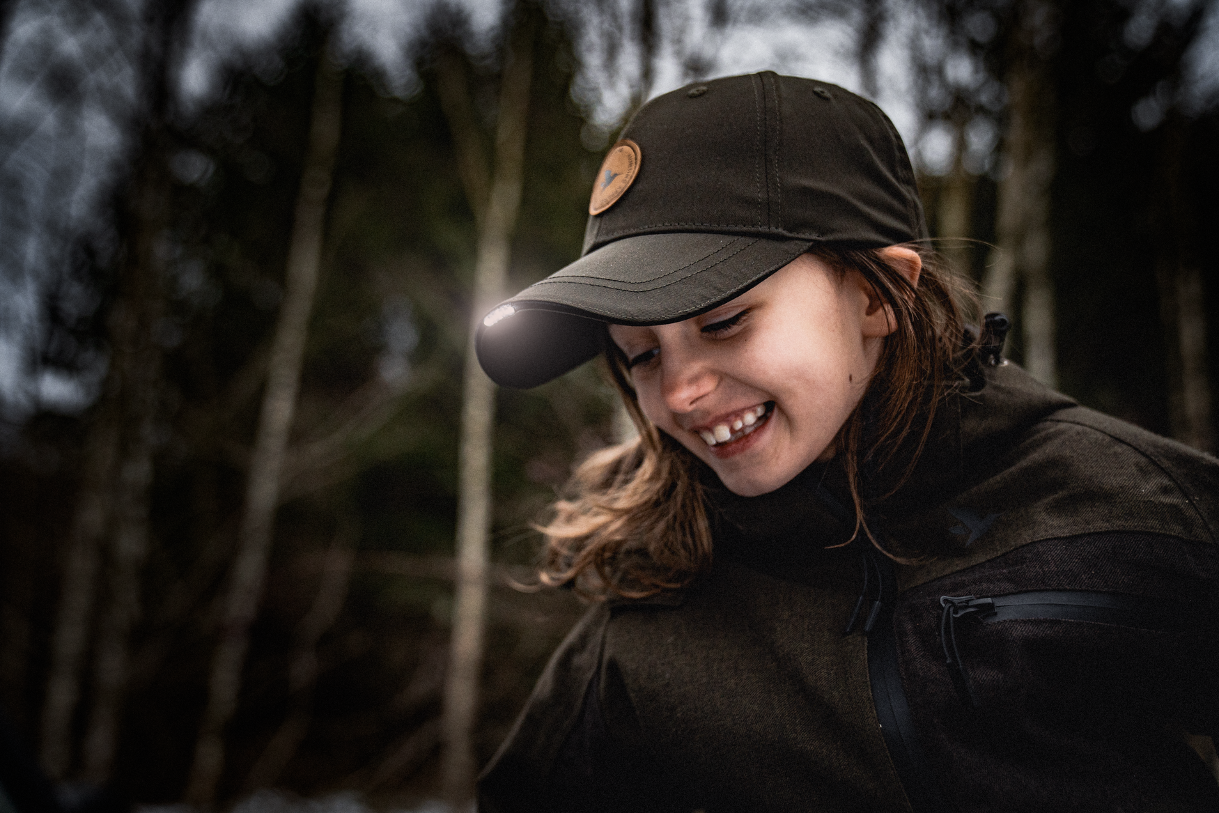 Skarn LED Junior Cap - Pine green