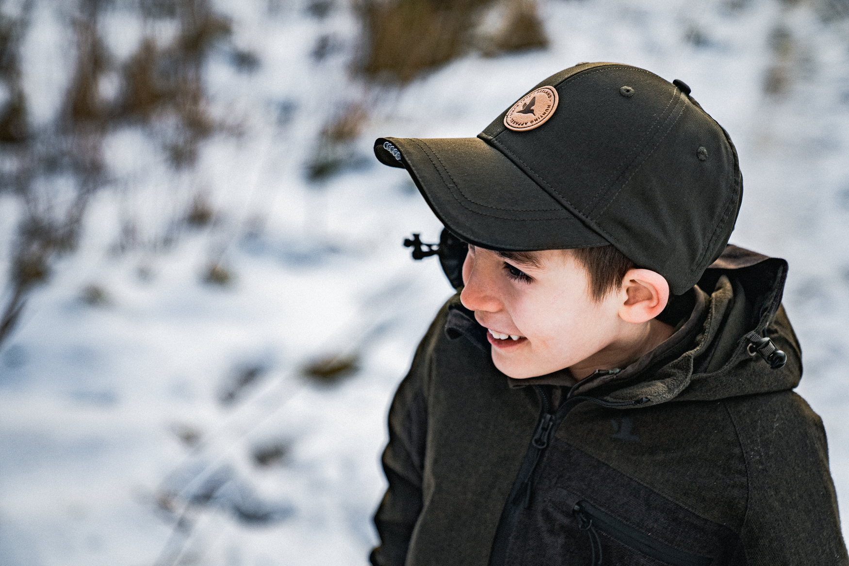 Skarn LED Junior Cap - Pine green